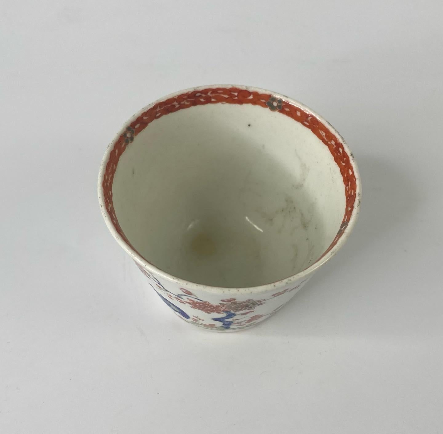 Fired Worcester Porcelain Beaker, Kakiemon ‘Two Quail’ Pattern, C. 1770