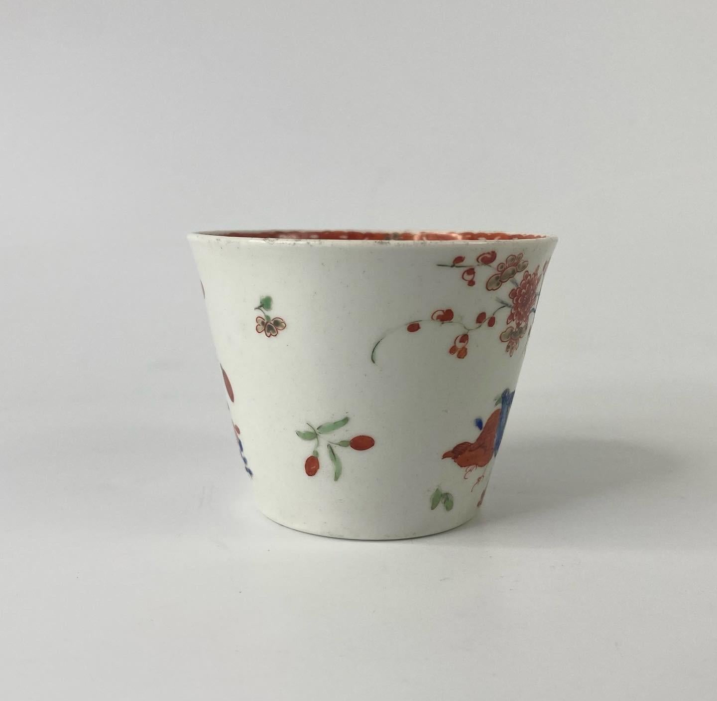 Worcester Porcelain Beaker, Kakiemon ‘Two Quail’ Pattern, C. 1770 1