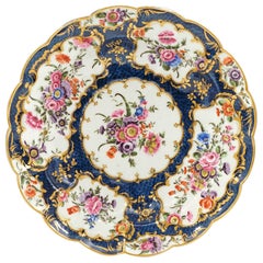 Worcester Porcelain Blue Scale Junket Dish, c1770