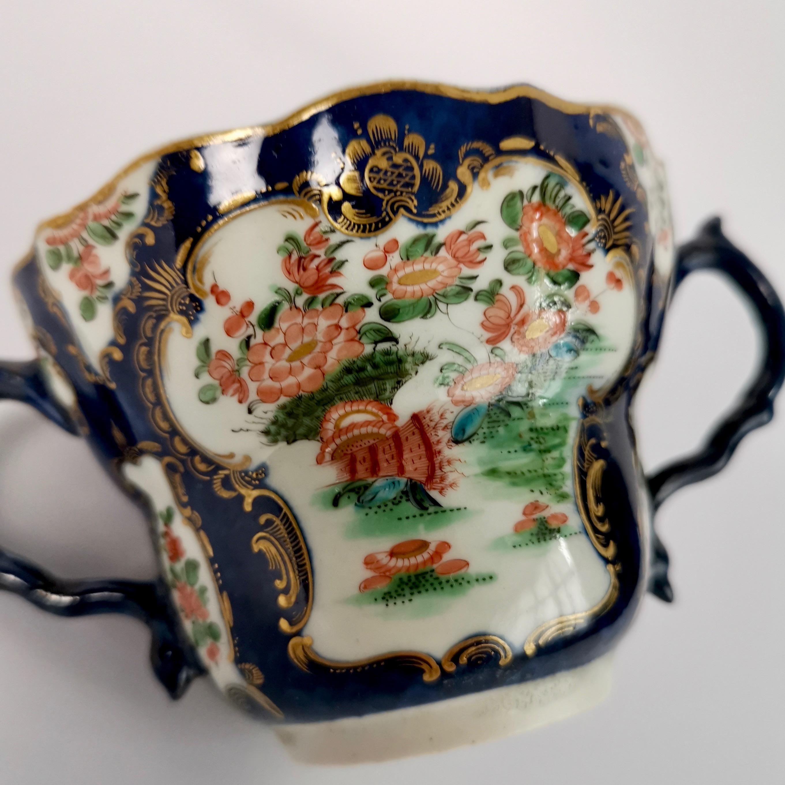 Worcester Porcelain Chocolate Cup, Blue Scale Japanese Kakiemon, ca 1775 5