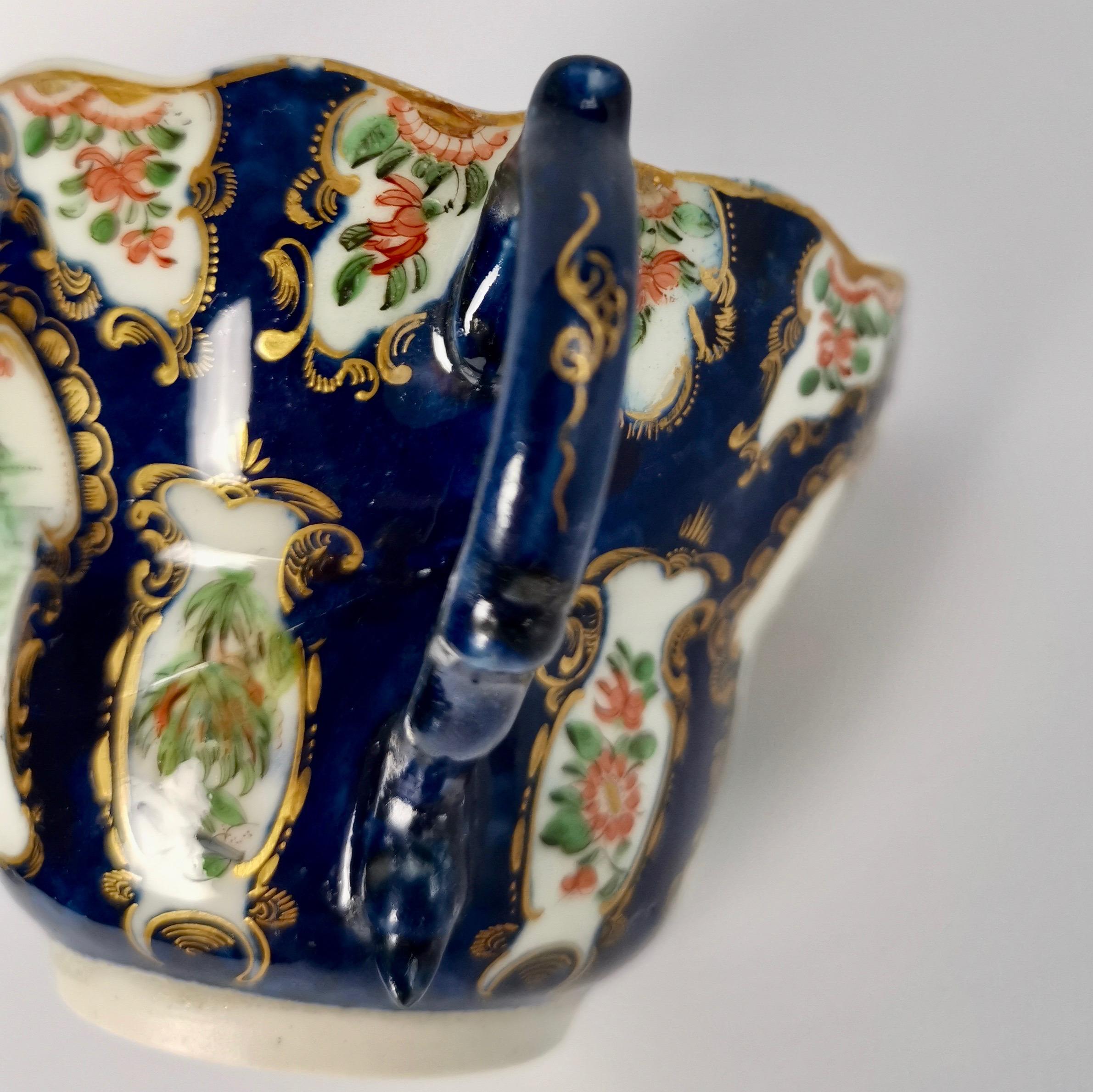 Worcester Porcelain Chocolate Cup, Blue Scale Japanese Kakiemon, ca 1775 7