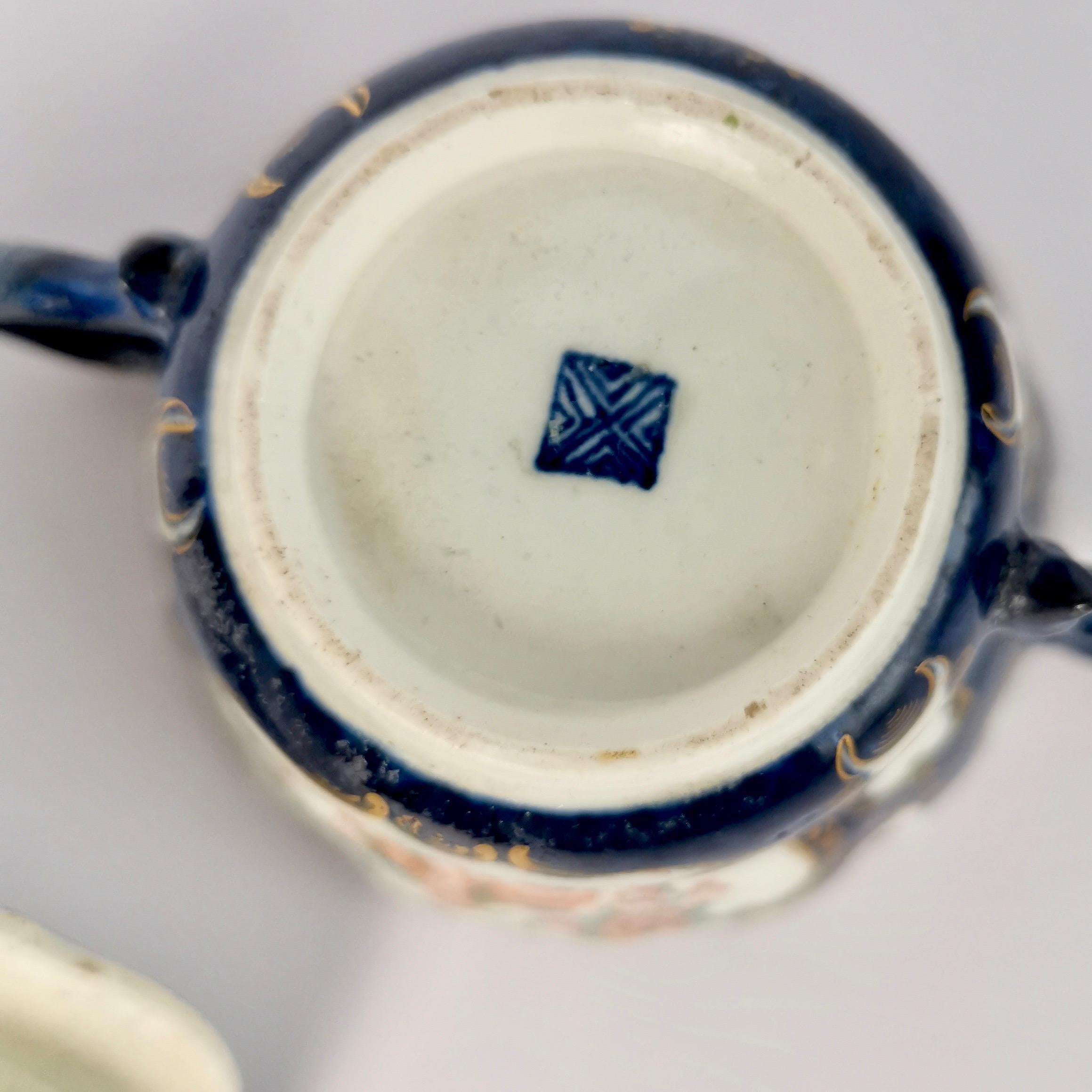 Worcester Porcelain Chocolate Cup, Blue Scale Japanese Kakiemon, ca 1775 12