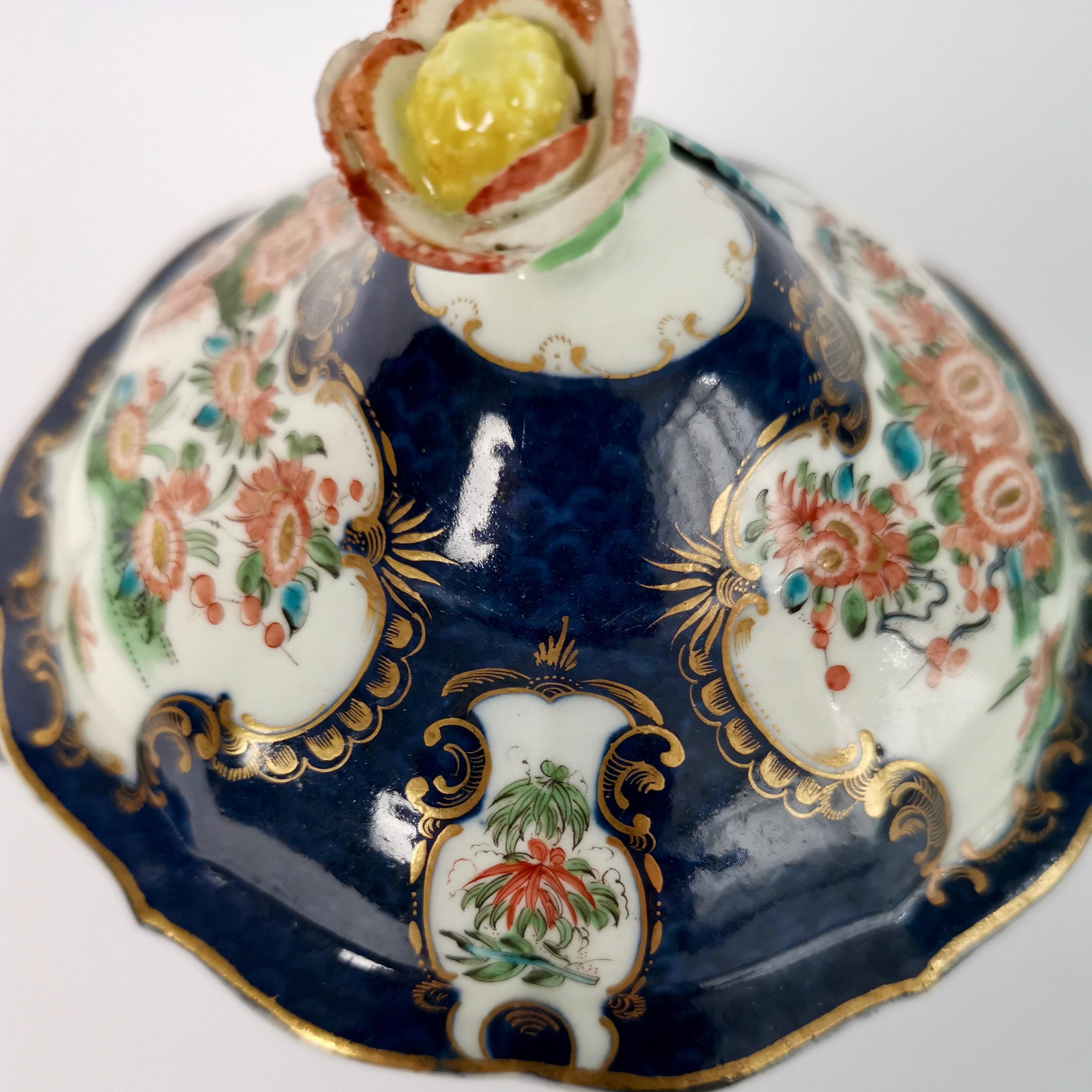 Worcester Porcelain Chocolate Cup, Blue Scale Japanese Kakiemon, ca 1775 2
