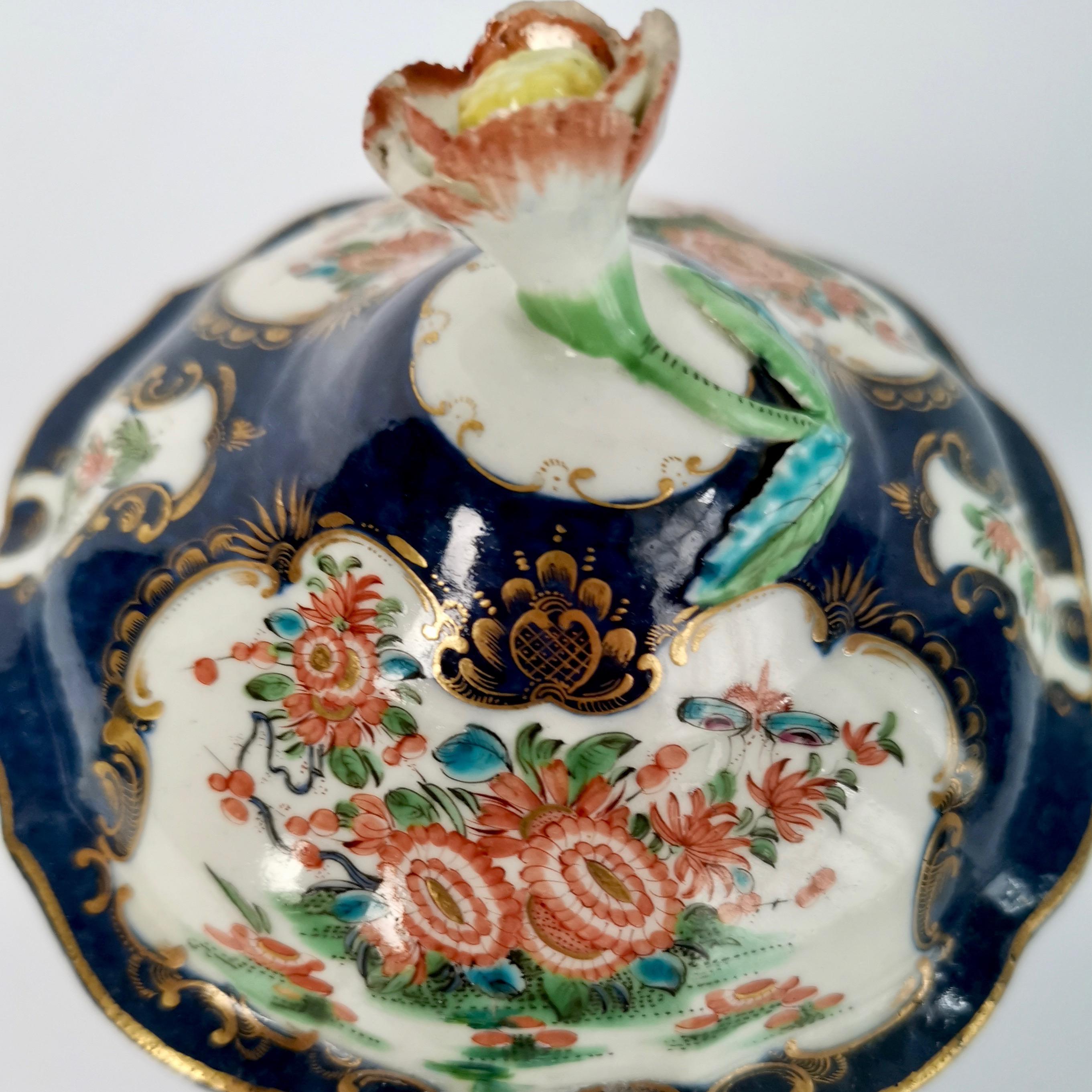 Worcester Porcelain Chocolate Cup, Blue Scale Japanese Kakiemon, ca 1775 3