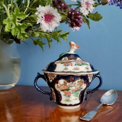 Worcester Porcelain Chocolate Cup, Blue Scale Japanese Kakiemon, ca 1775