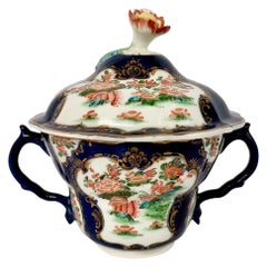 Worcester-Porzellan-Schokoladentasse:: blaue Skala Japanischer Kakiemon:: 18