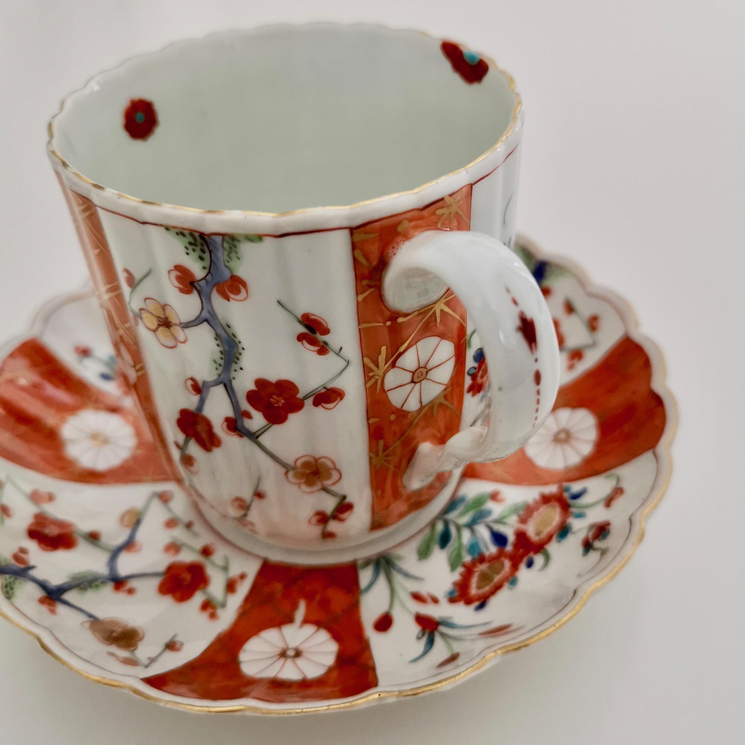 Worcester Porcelain Coffee Cup, Giles Old Scarlet Japan, 18th Century circa 1770 8