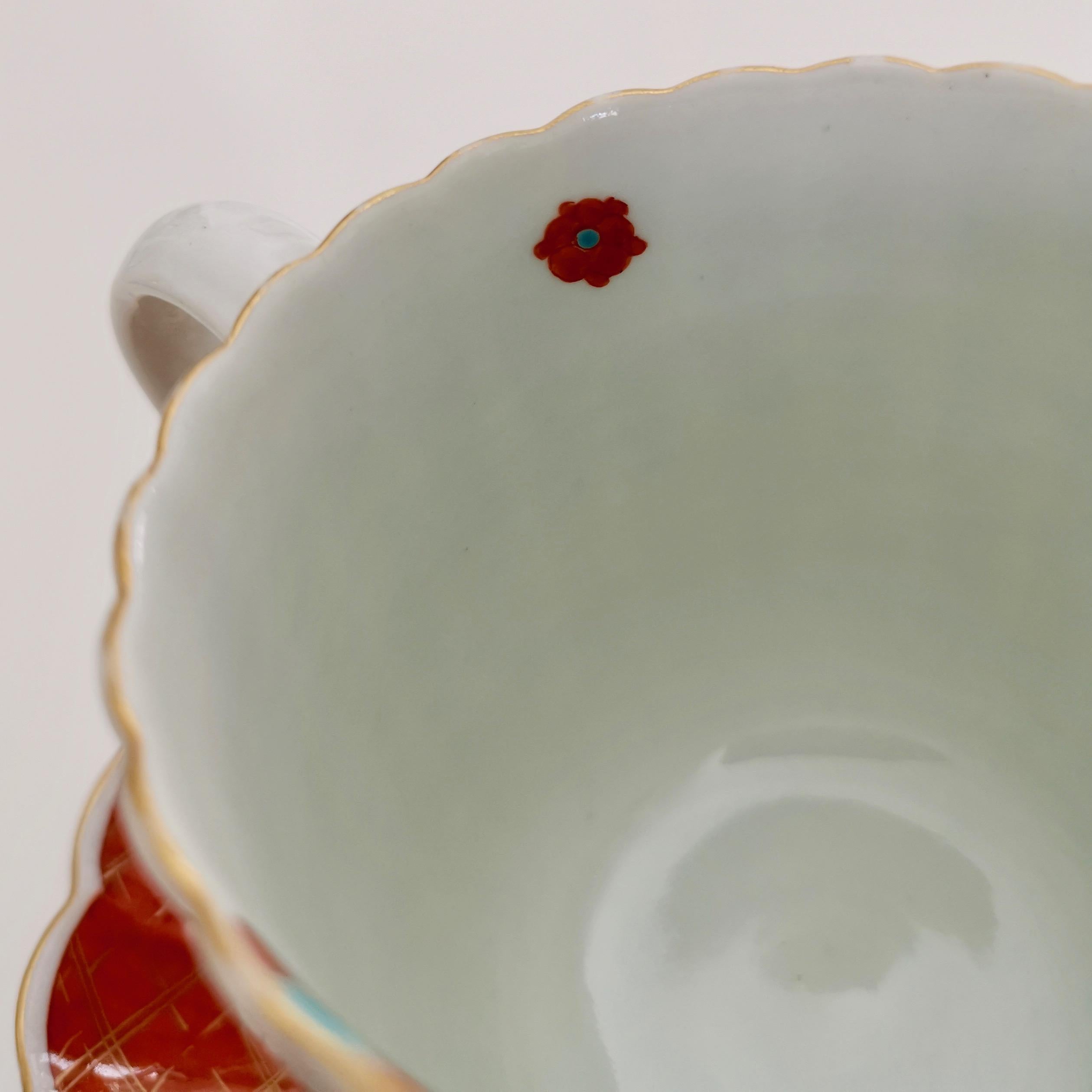 Worcester Porcelain Coffee Cup, Giles Old Scarlet Japan, 18th Century circa 1770 10