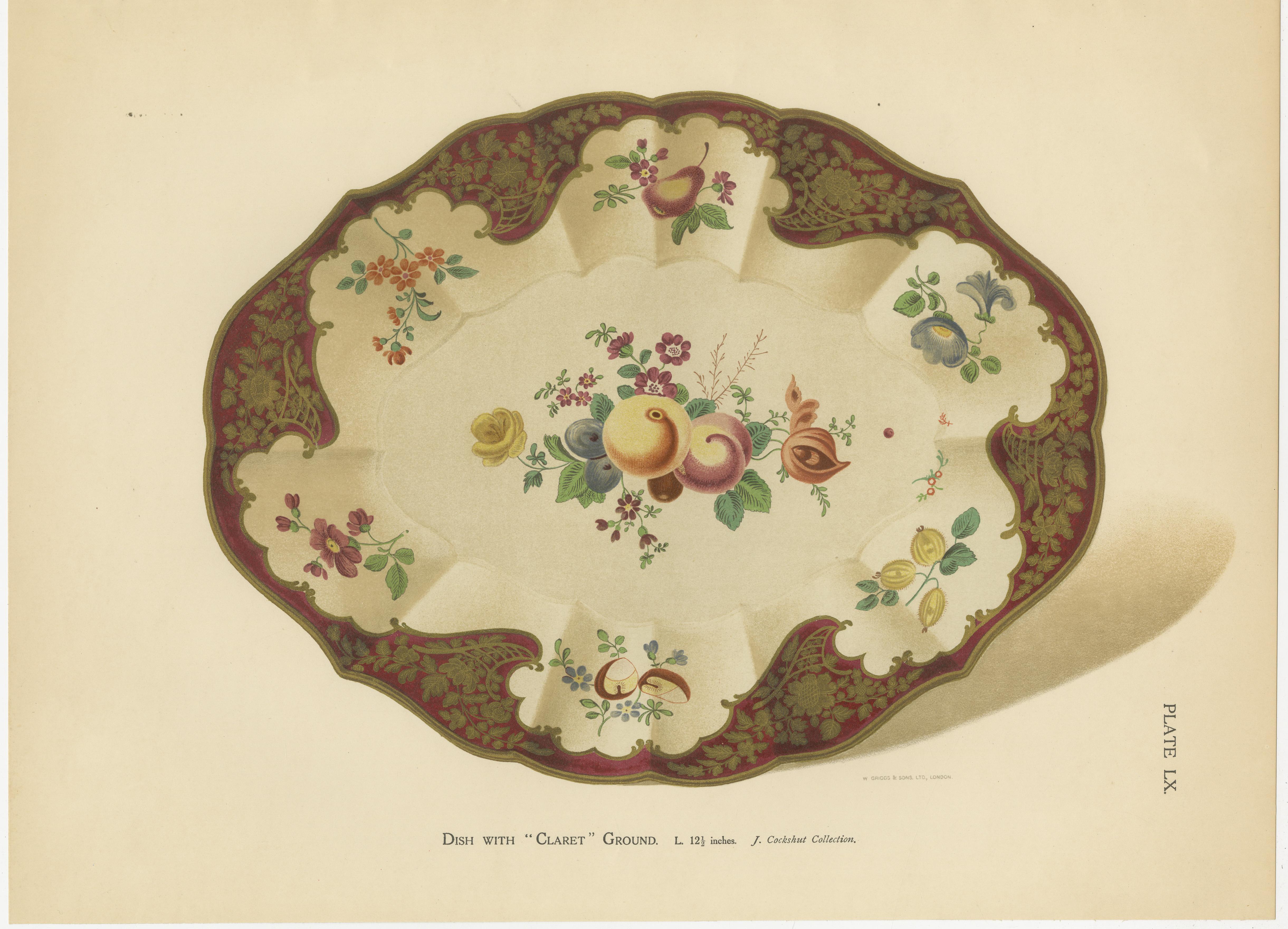 Worcester Porcelain Designs, Dish, Covered Vase & Tea Wares, Gold Decor, 1910