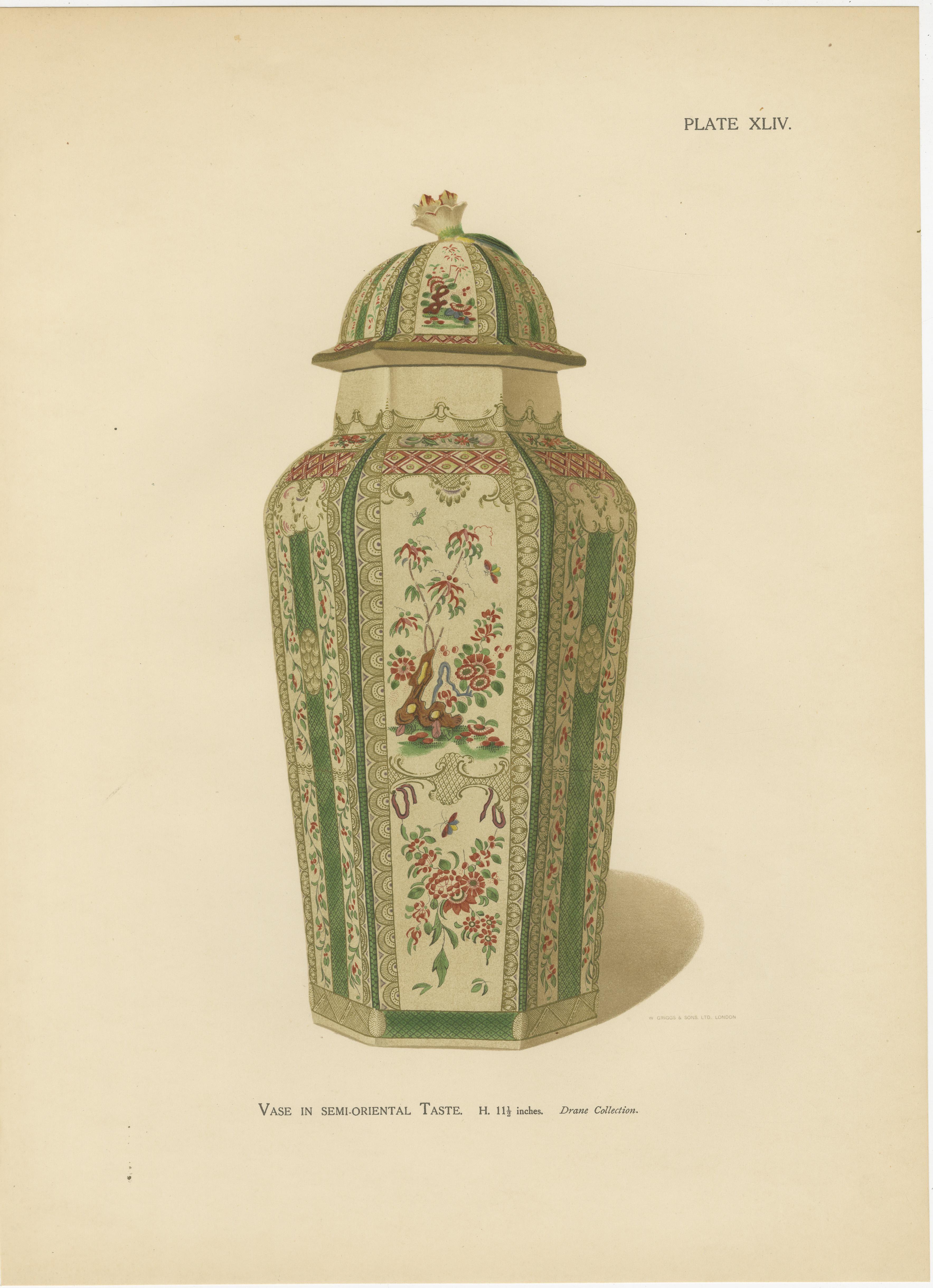 Worcester Porcelain Designs, Dish, Covered Vase & Tea Wares, Gold Decor, 1910