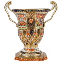 Worcester Porcelain Imari Bud Vase Hand Painted in England, circa 1810