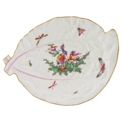 Plat à feuilles de Worcester, première période c1768