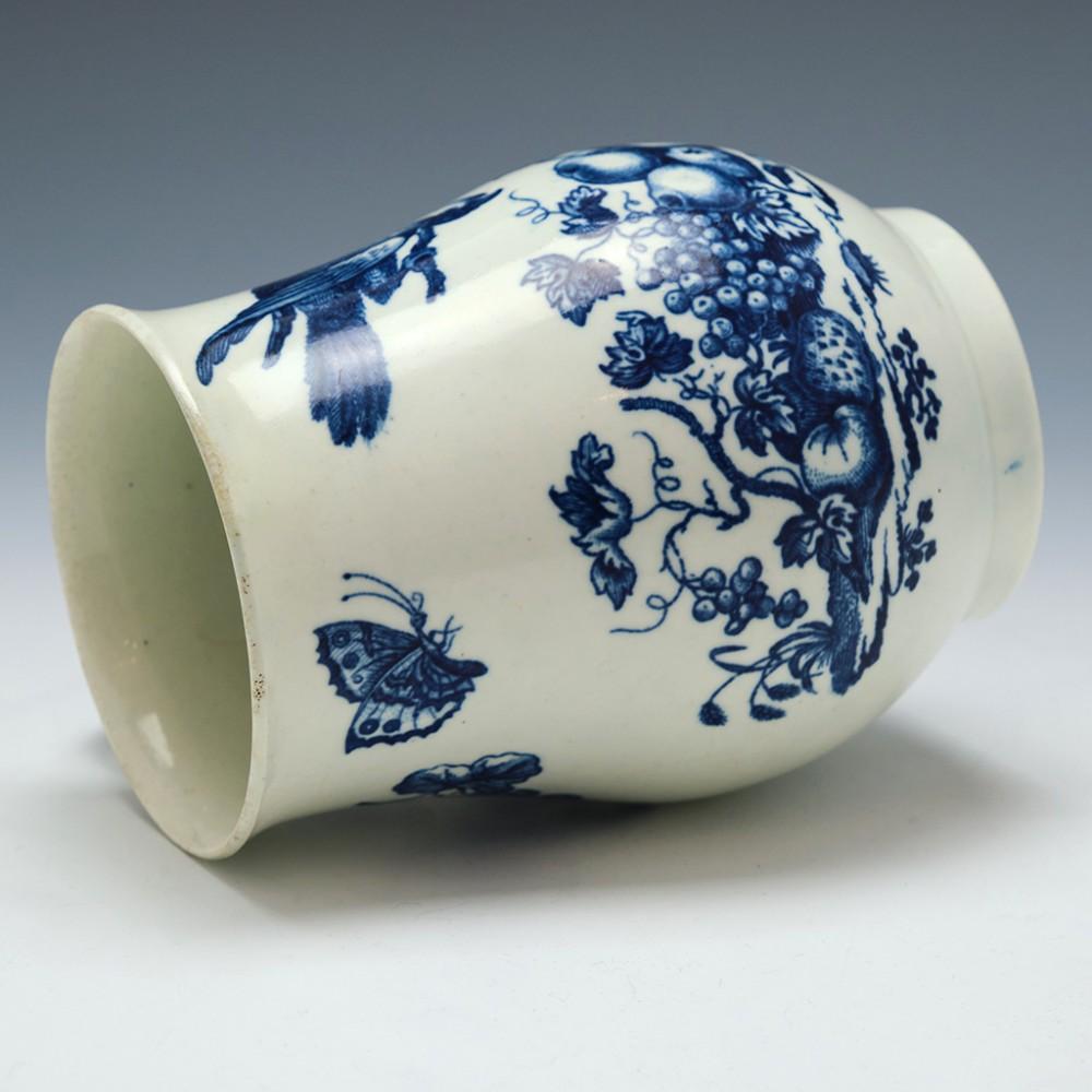 Worcester Porcelain Parrot Pecking Cider Mug c1775 In Good Condition In Tunbridge Wells, GB