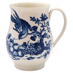 Worcester Porcelain Parrot Pecking Cider Mug c1775