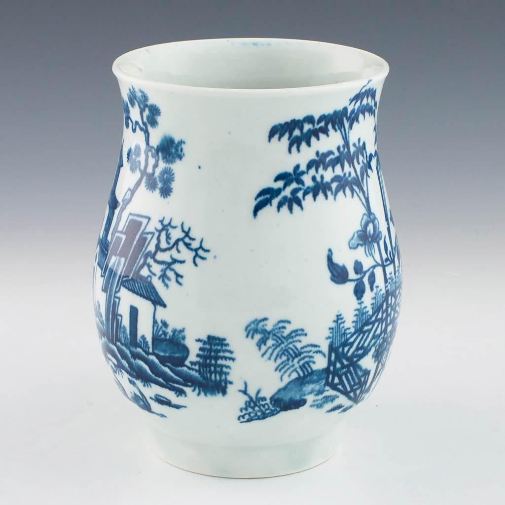 Anglais Tasse à cidre en porcelaine Worcester Plantation Pattern en vente