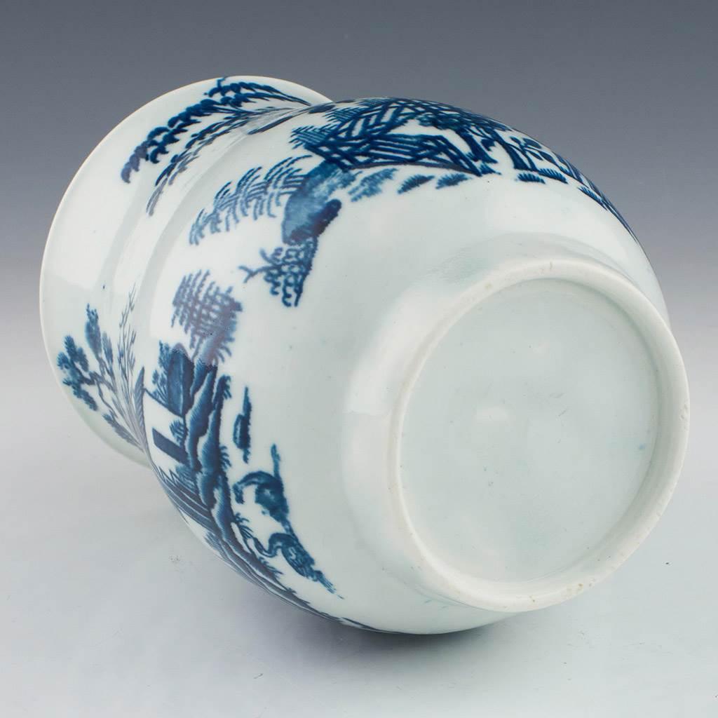 XVIIIe siècle et antérieur Tasse à cidre en porcelaine Worcester Plantation Pattern en vente