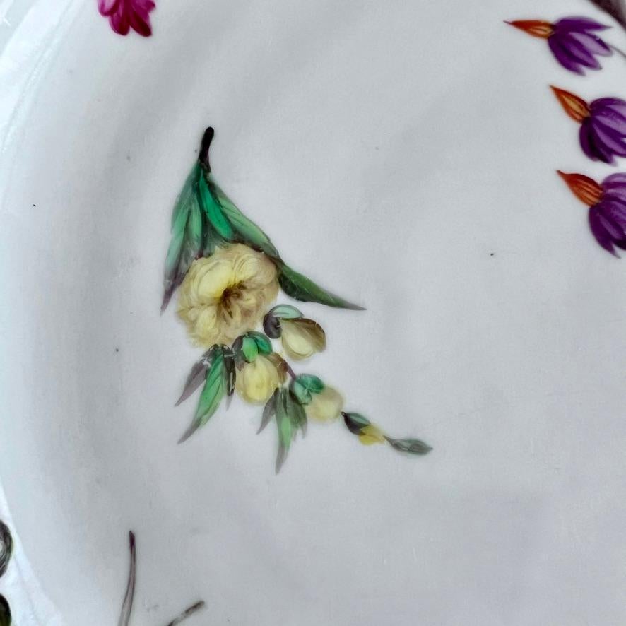 Worcester Porcelain Plate, Flower Sprays by James Giles, ca 1770 For Sale 3