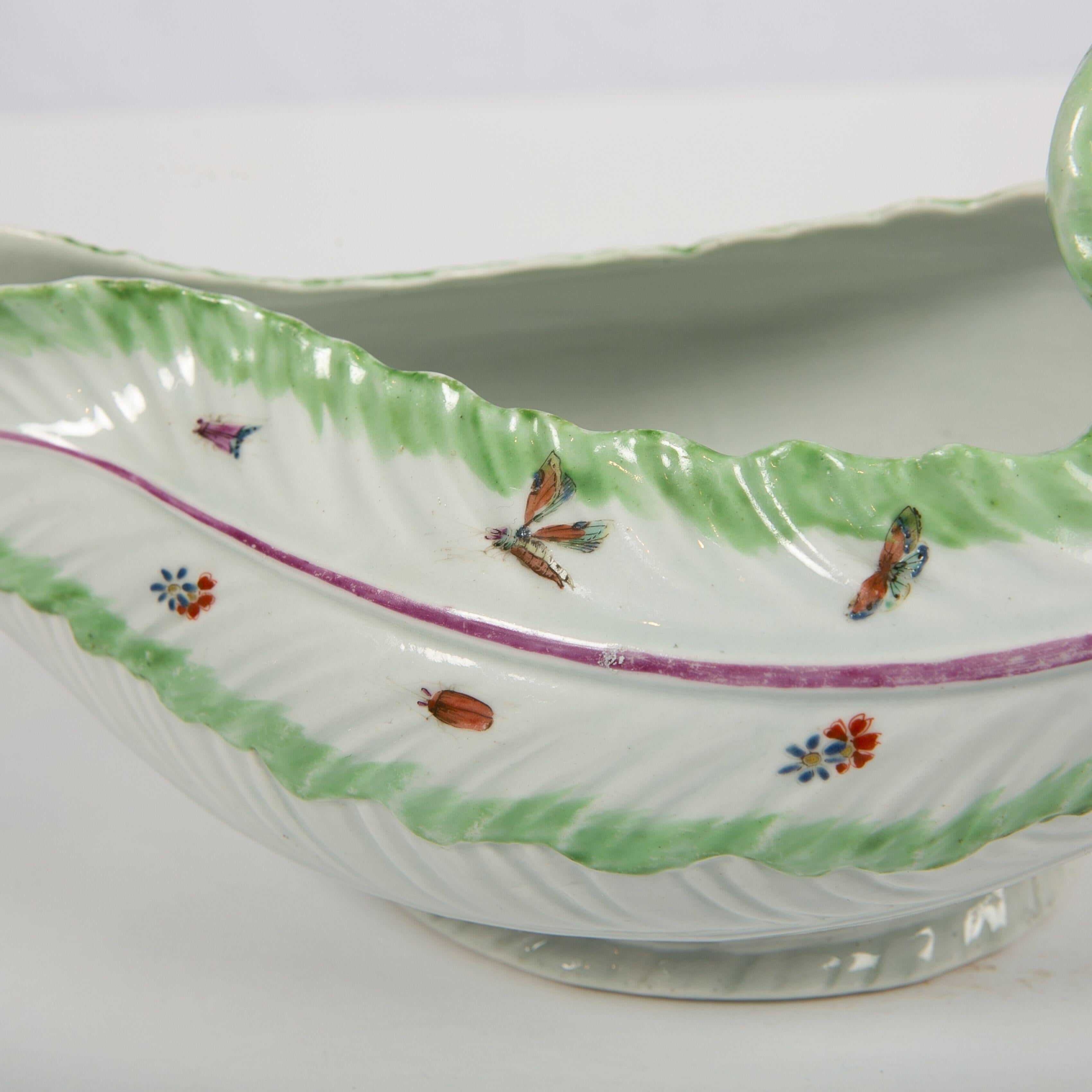 Worcester Porcelain Sauceboat, Made in England, 18th Century 4