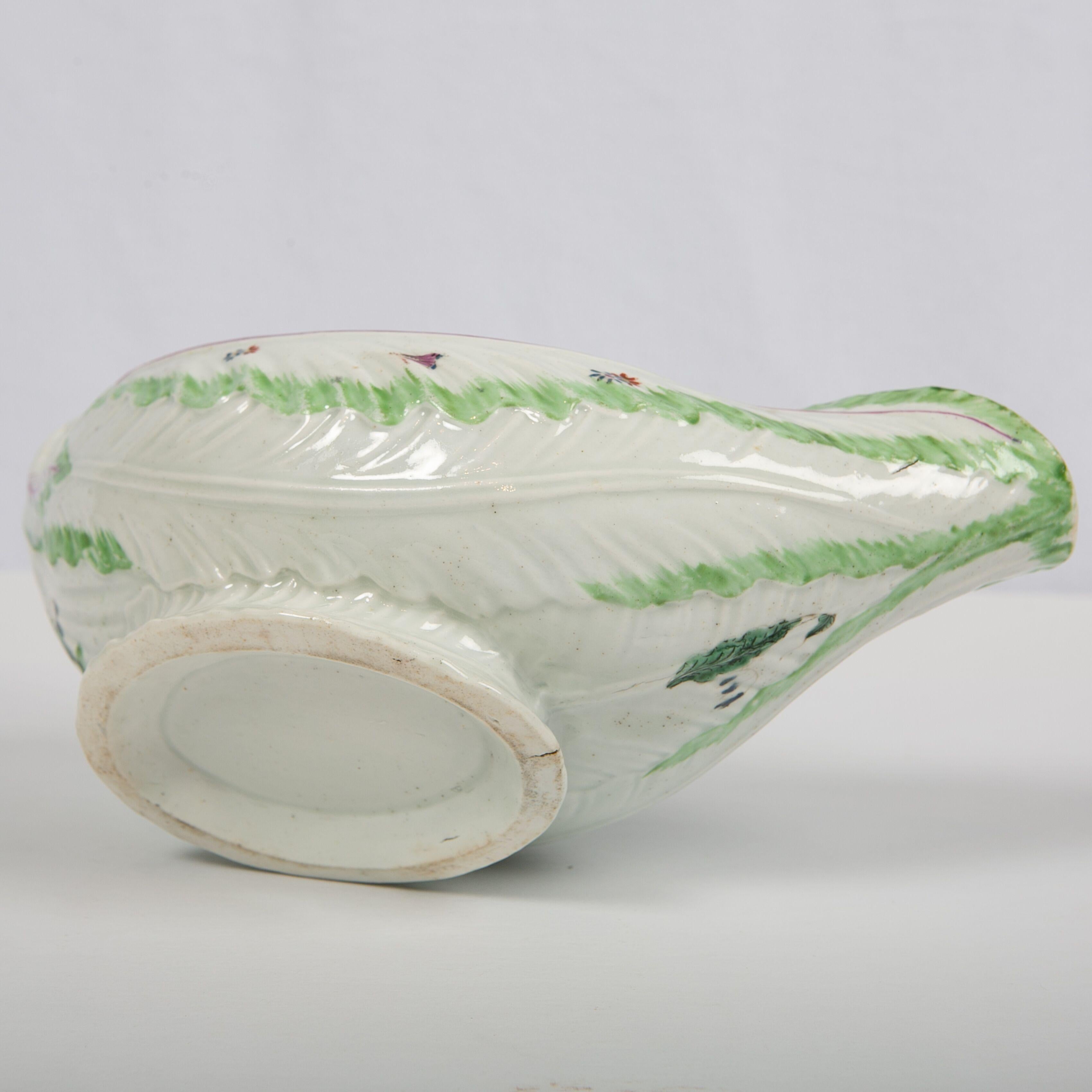 Worcester Porcelain Sauceboat, Made in England, 18th Century 6