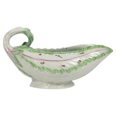 Antique Worcester Porcelain Sauceboat, Made in England, 18th Century