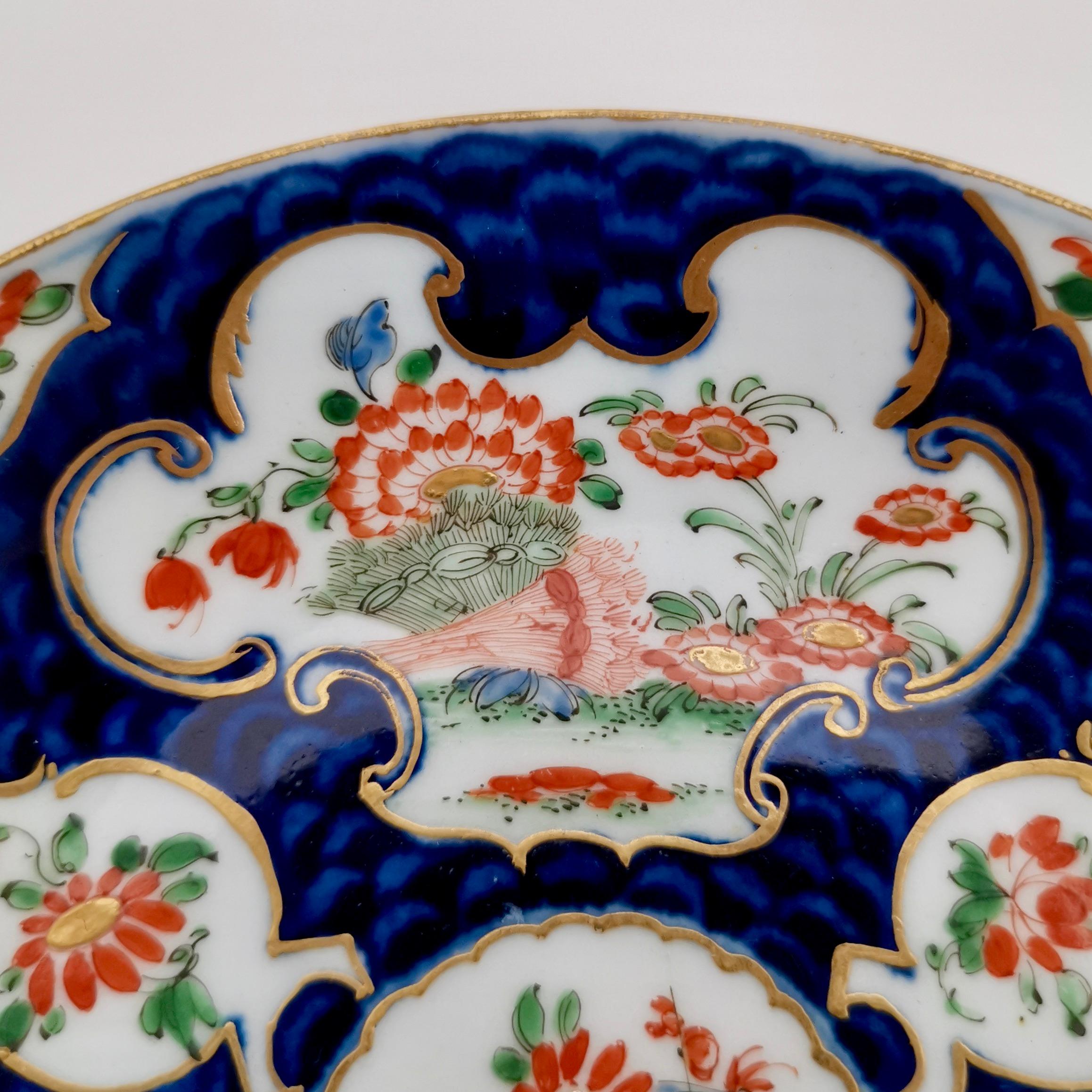 Worcester Porcelain Teacup, Blue Scale Japanese Kakiemon, 1st Period circa 1765 3
