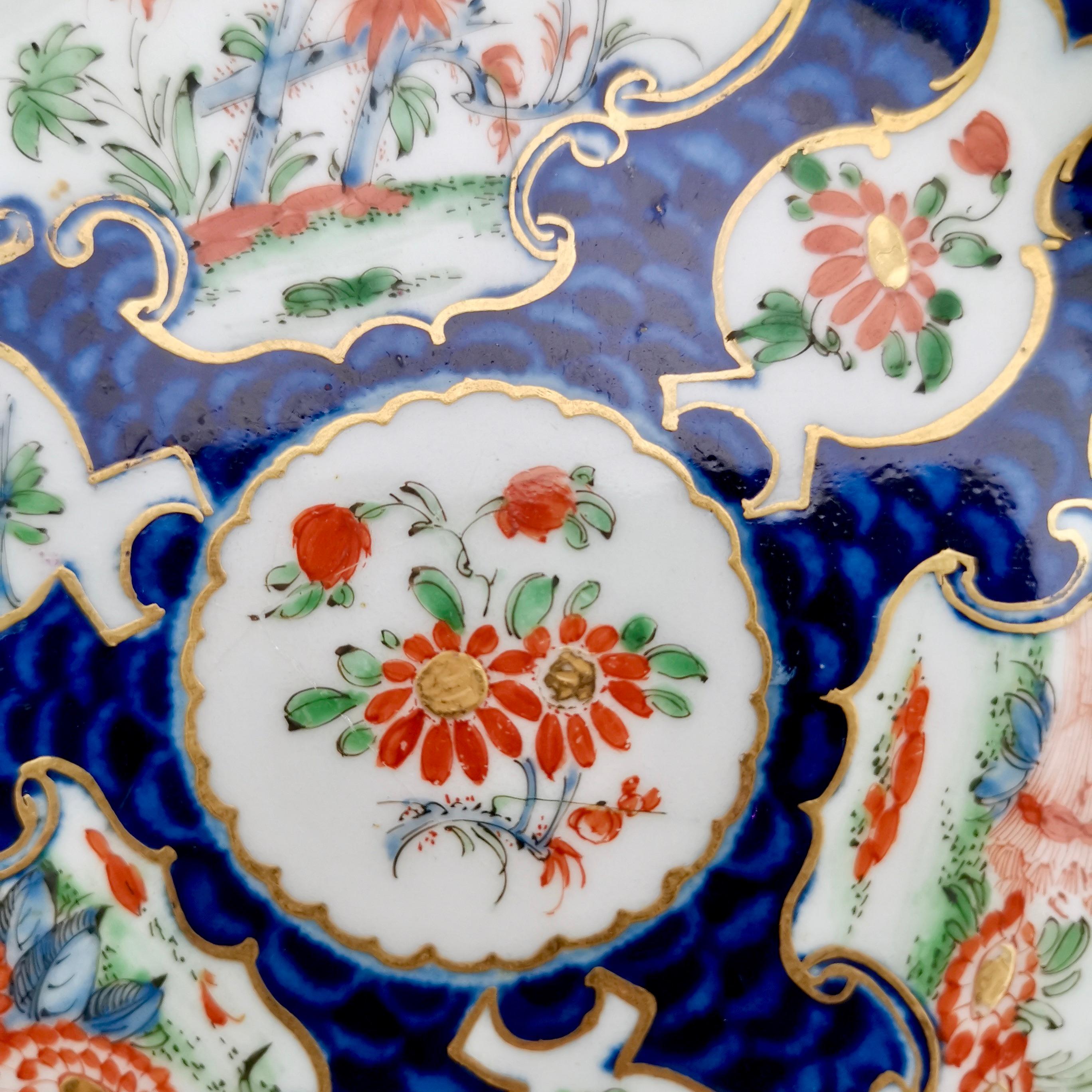 Worcester Porcelain Teacup, Blue Scale Japanese Kakiemon, 1st Period circa 1765 4
