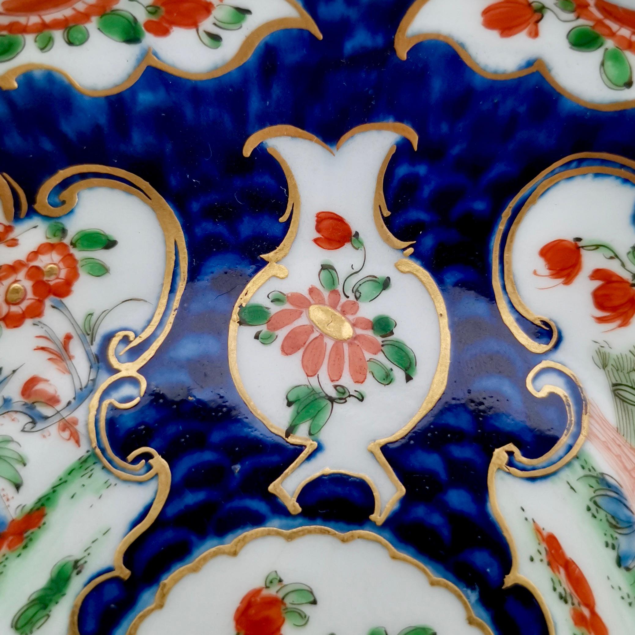 Worcester Porcelain Teacup, Blue Scale Japanese Kakiemon, 1st Period circa 1765 2