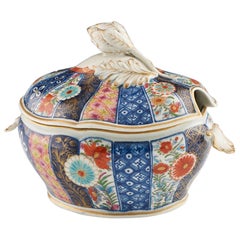 Worcester Porcelain Tureen Old Mosaic Pattern c1775