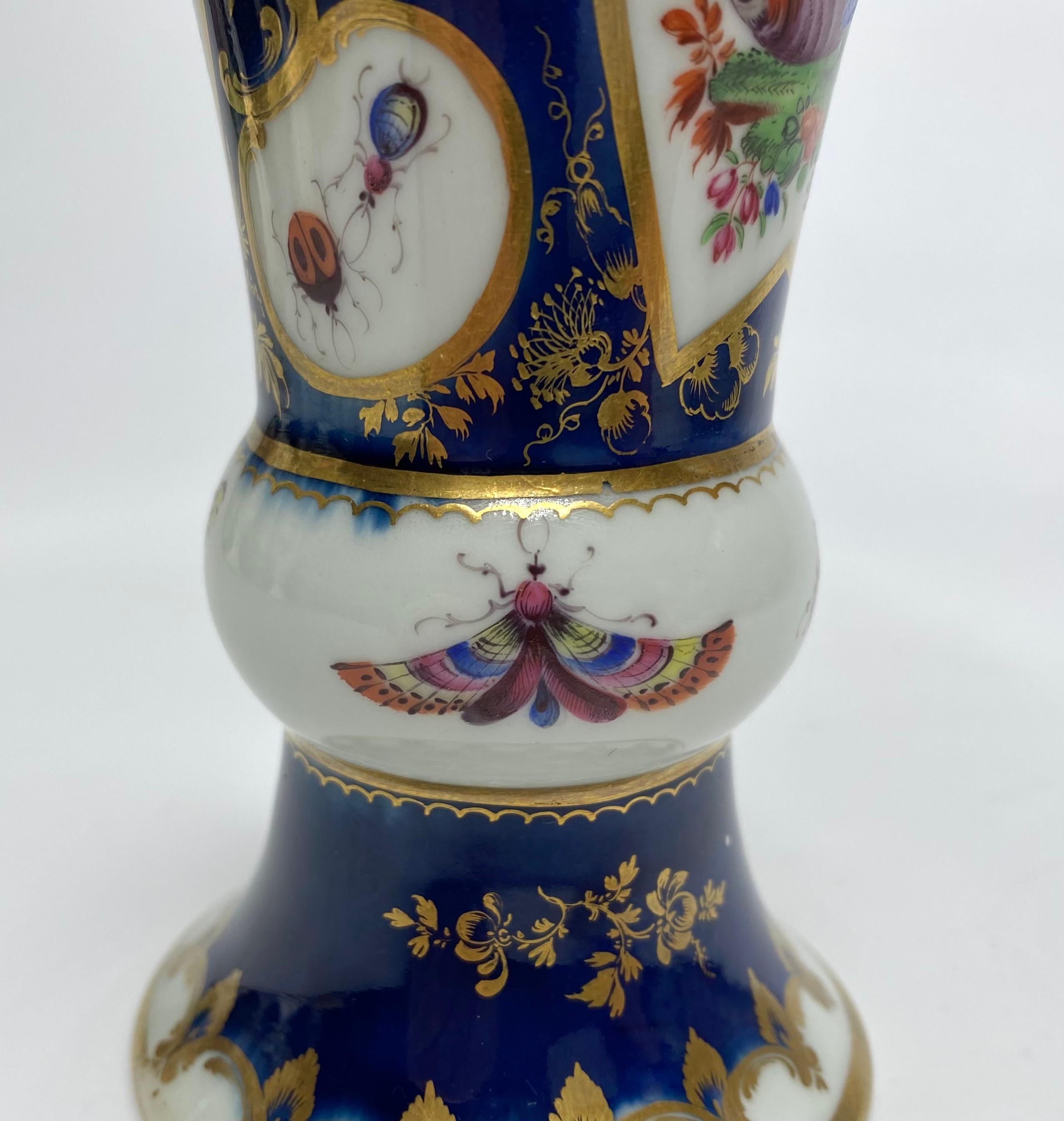 Porcelain Worcester porcelain vase, Fancy Birds, c. 1770.