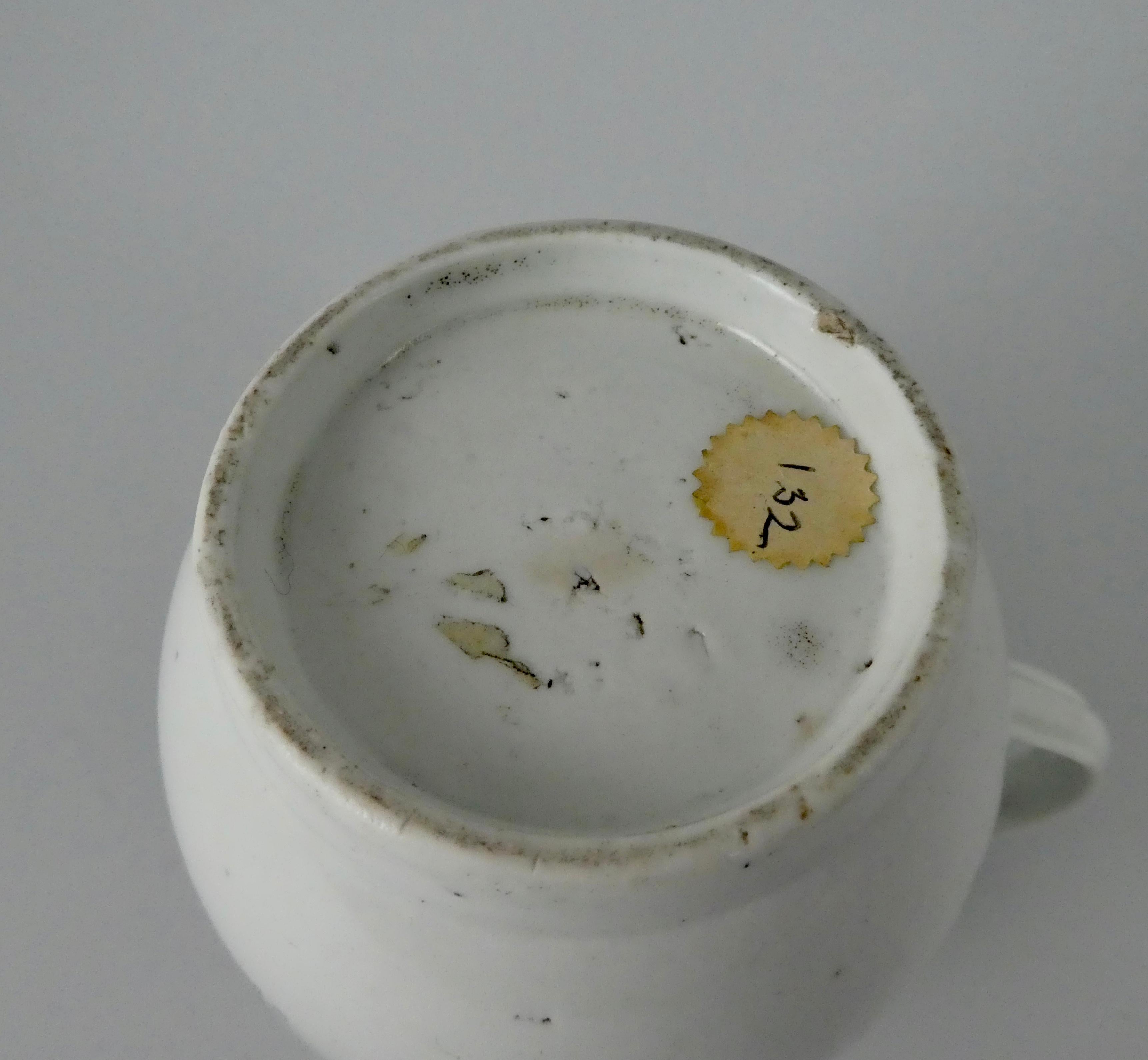 Porcelain Worcester Printed King of Prussia Mug, Dated 1757