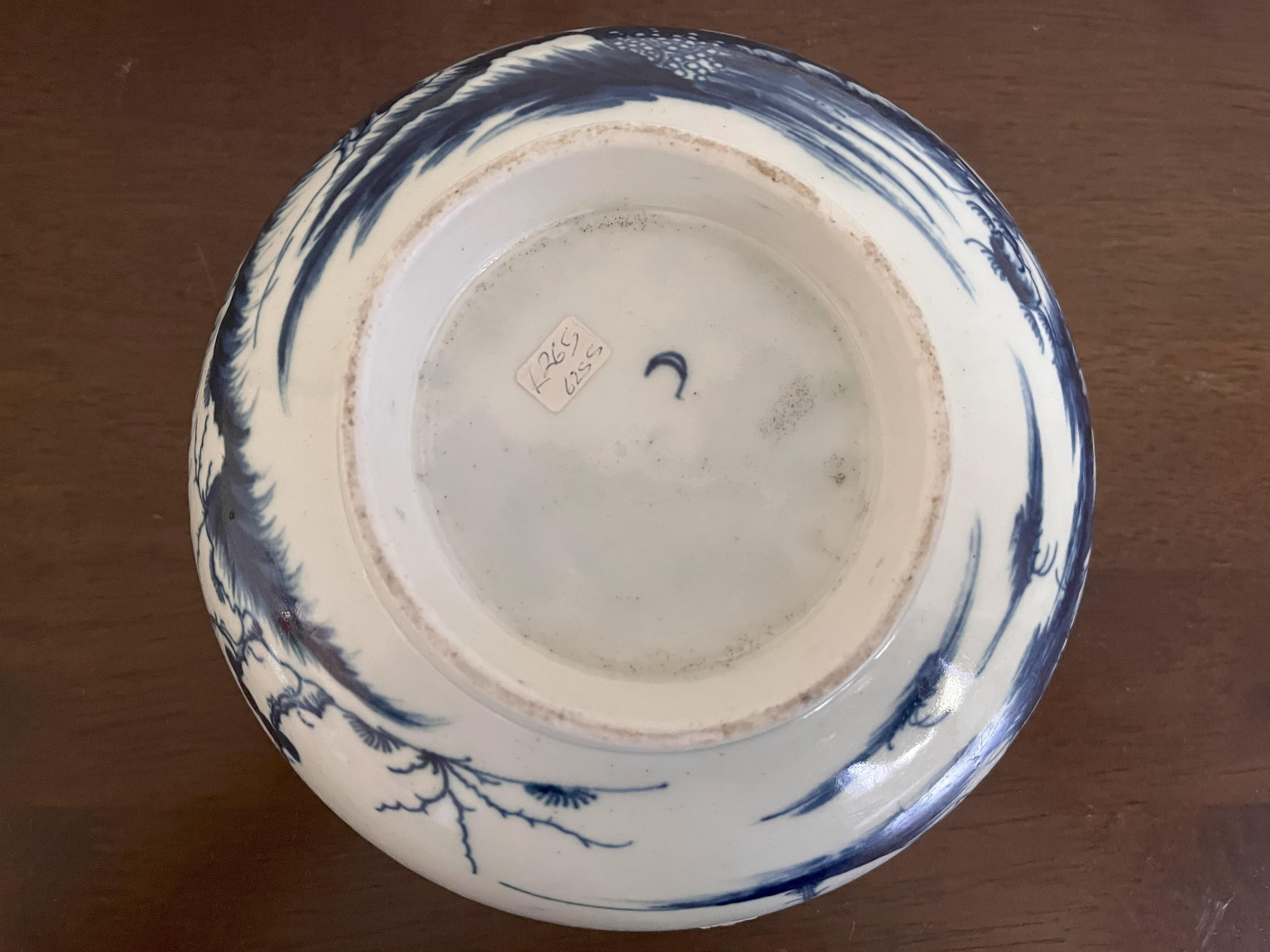 Worcester punch bowl, 'Precipice' pattern, 1765 For Sale 5