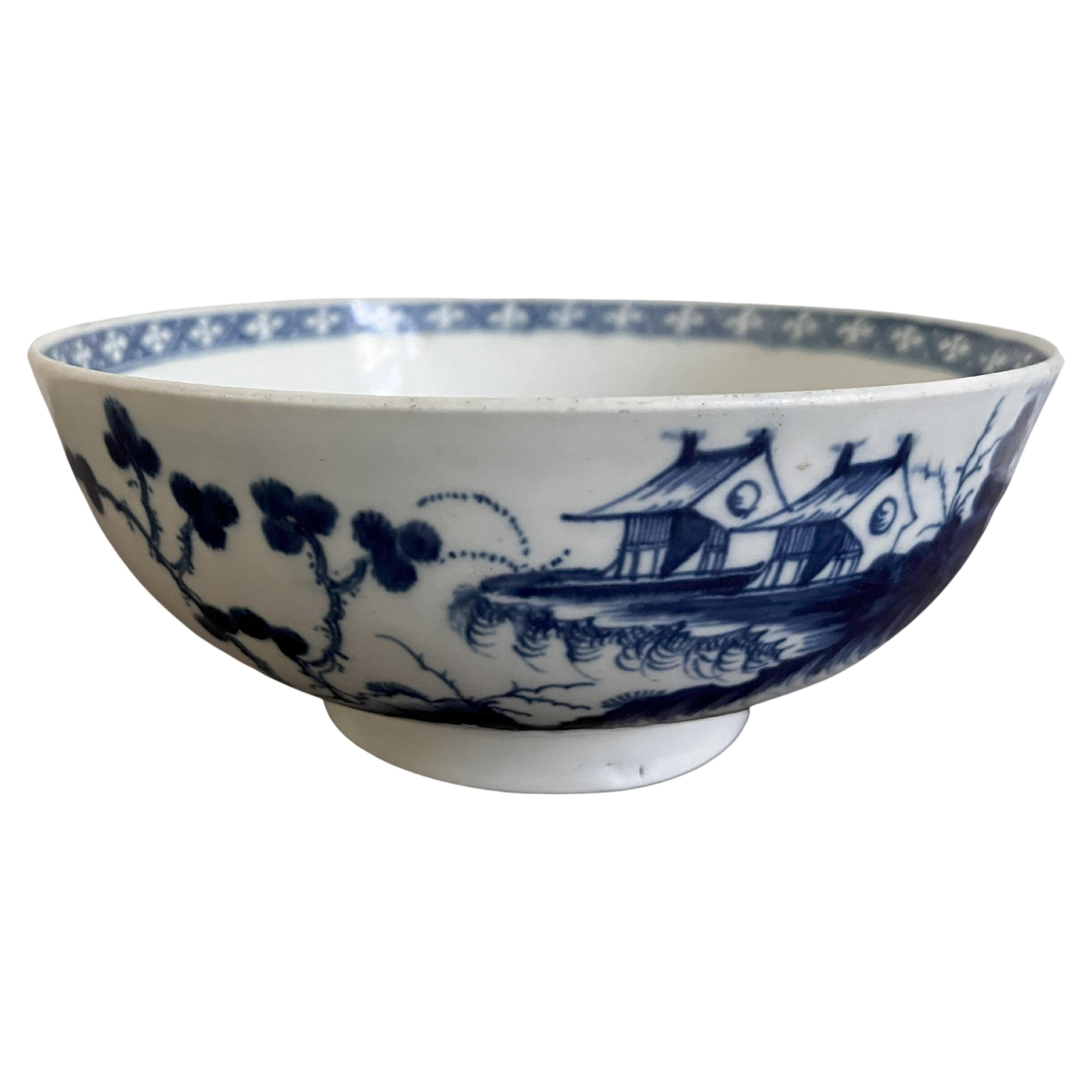 Worcester punch bowl, 'Precipice' pattern, 1765 For Sale