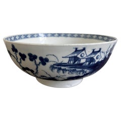 Worcester punch bowl, 'Precipice' pattern, 1765