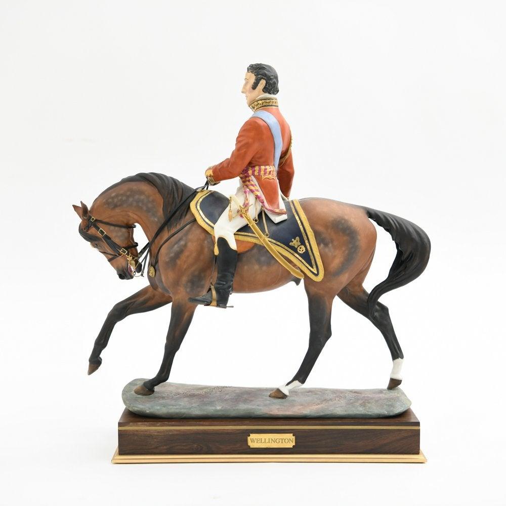 Royal Worcester limited edition equestrian figure of the Duke of Wellington from a series of famous military commanders modeled by Bernard Winskill. Winskill's love of horses and attention to detail are beautifully reflected in his works. This