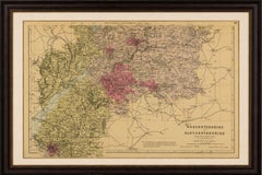 Worcestershire & Gloucestershire South Sheet Map – Edward Weller, 1885