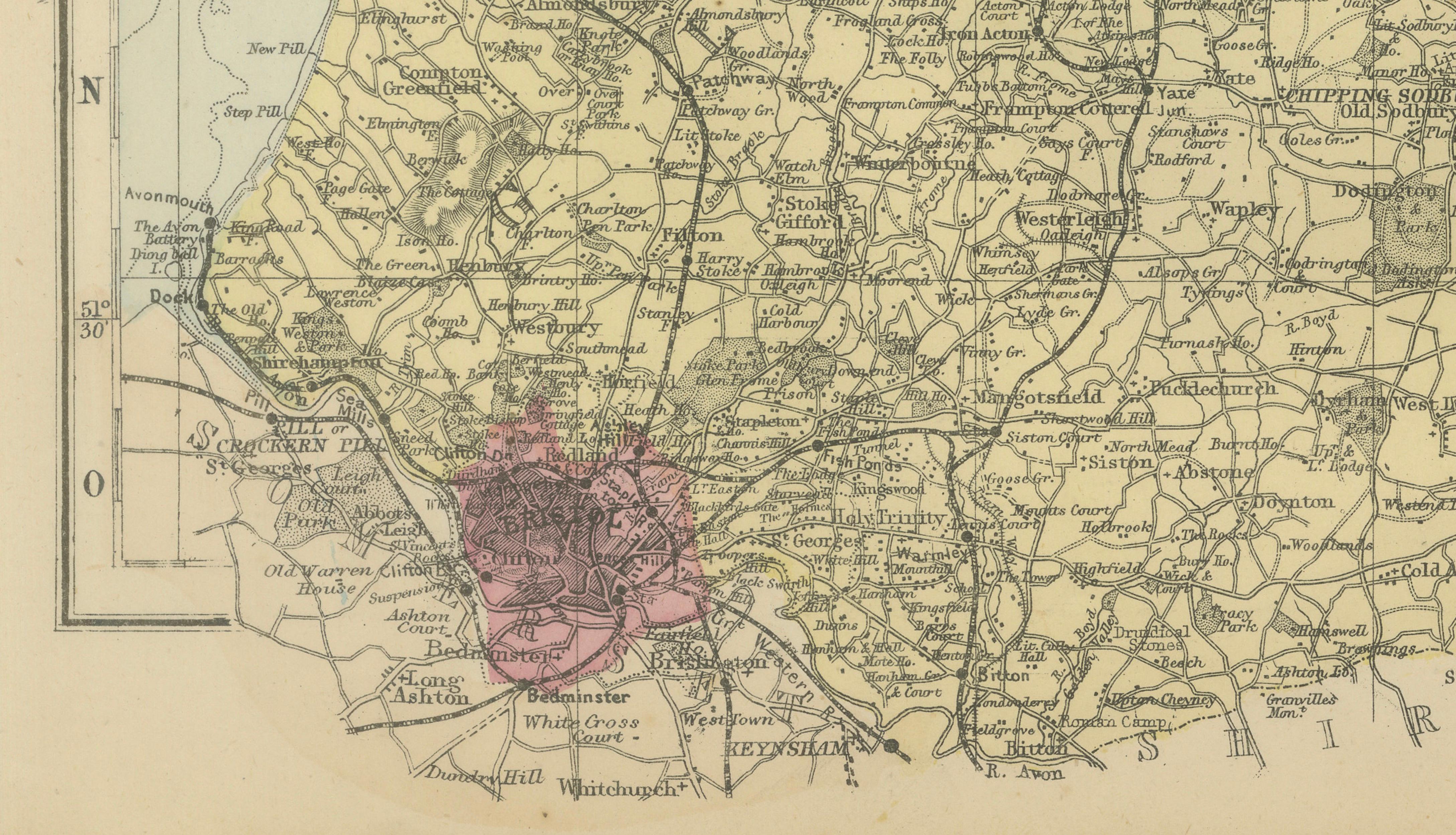 Worcestershire & Gloucestershire South Sheet Map – Edward Weller, 1885