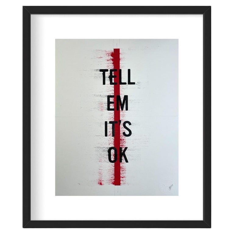 Word Art Painting, Tell' Em It's Ok For Sale