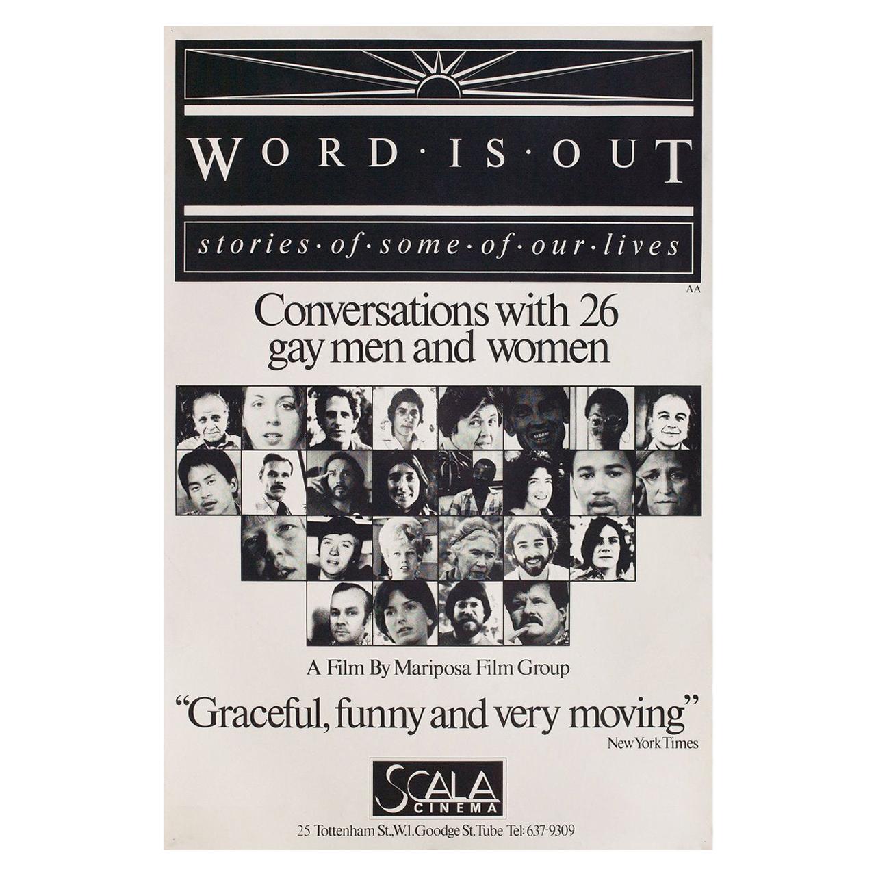 Word Is Out 1977 British Double Crown Film Poster