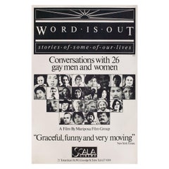 Retro Word Is Out 1977 British Double Crown Film Poster