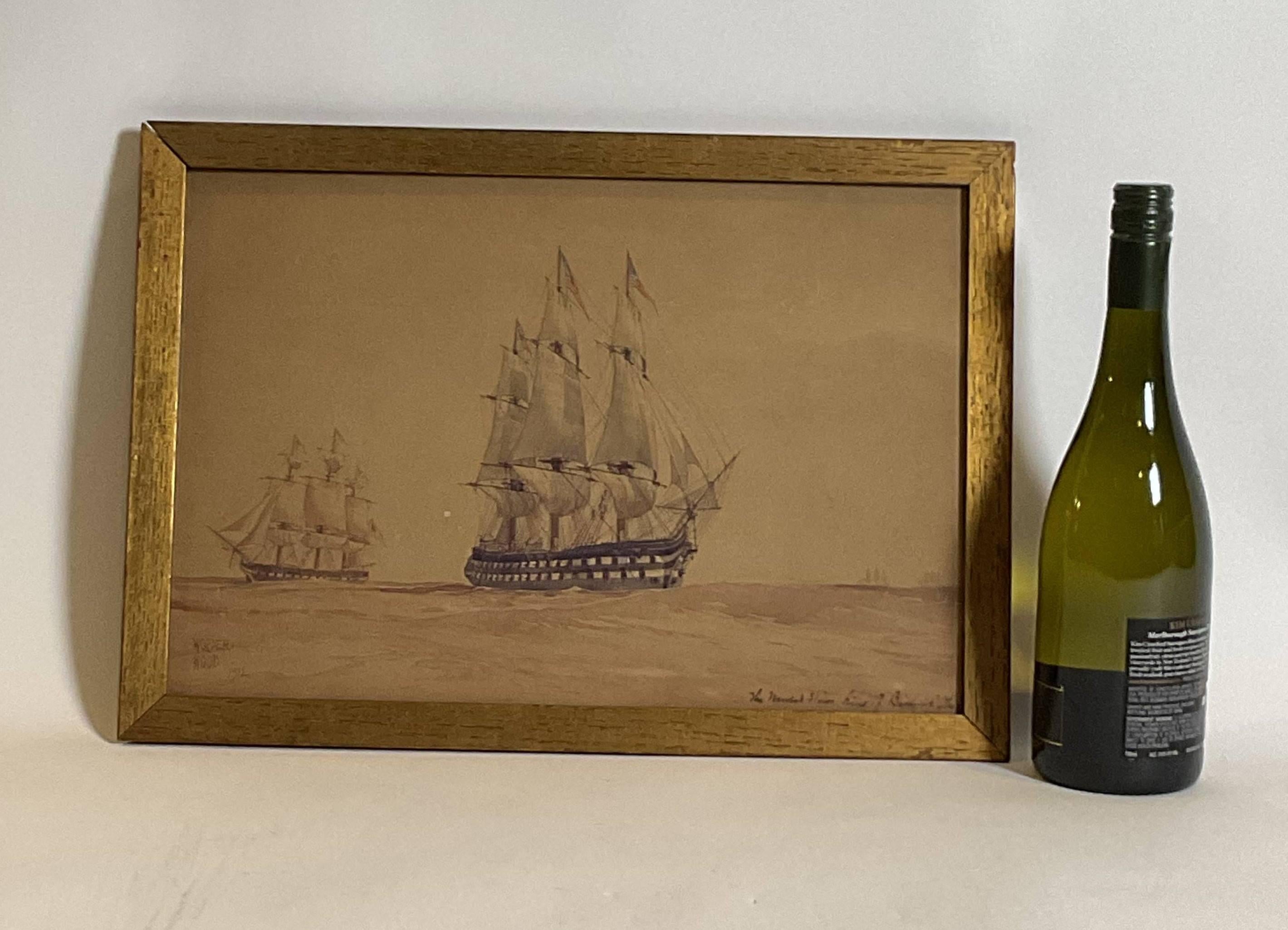 Worden Wood Frigate des Schiffes auf der Linie Ohio aus Holz (Nordamerikanisch) im Angebot