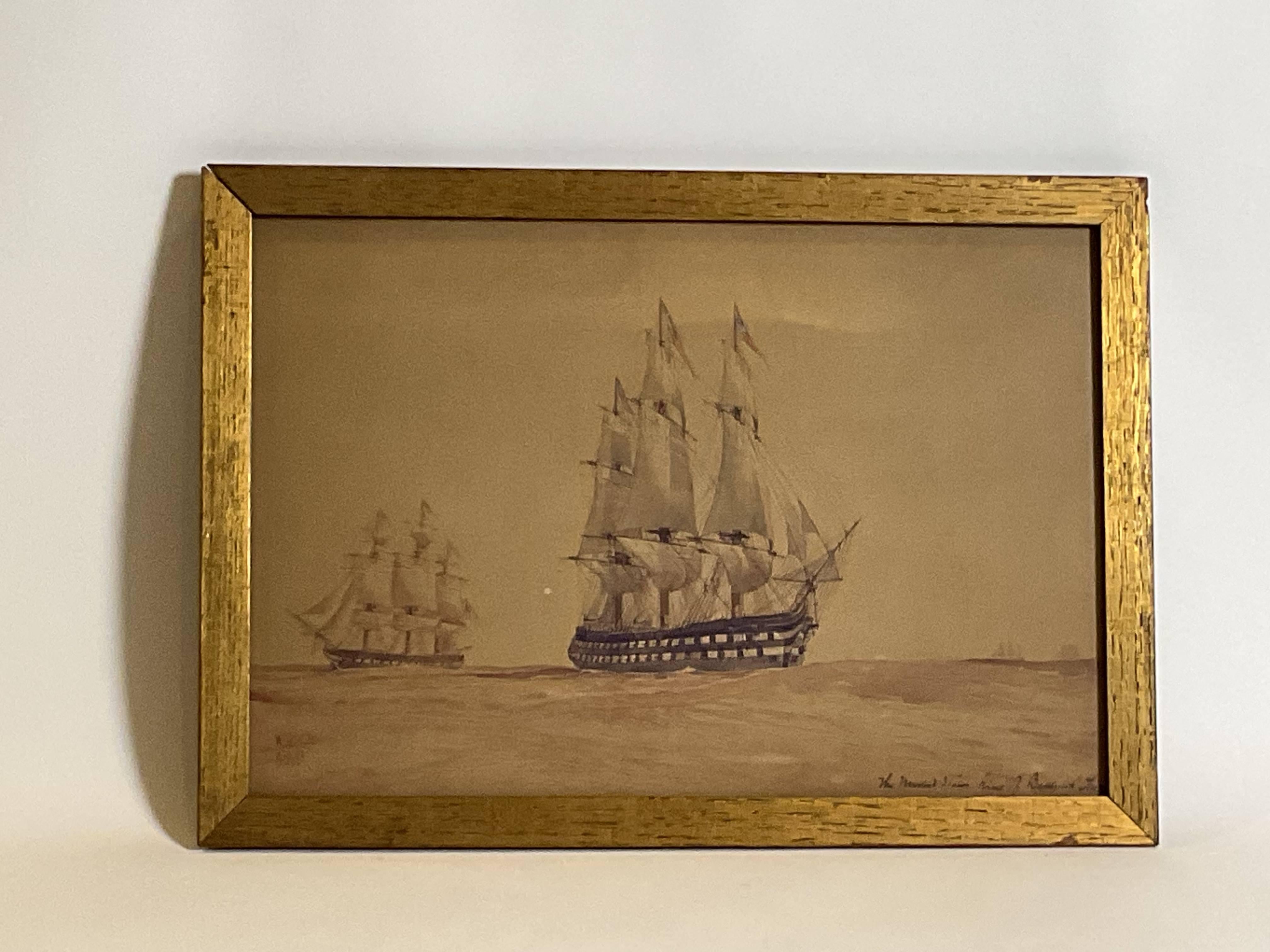 Worden Wood Frigate des Schiffes auf der Linie Ohio aus Holz im Zustand „Gut“ im Angebot in Norwell, MA