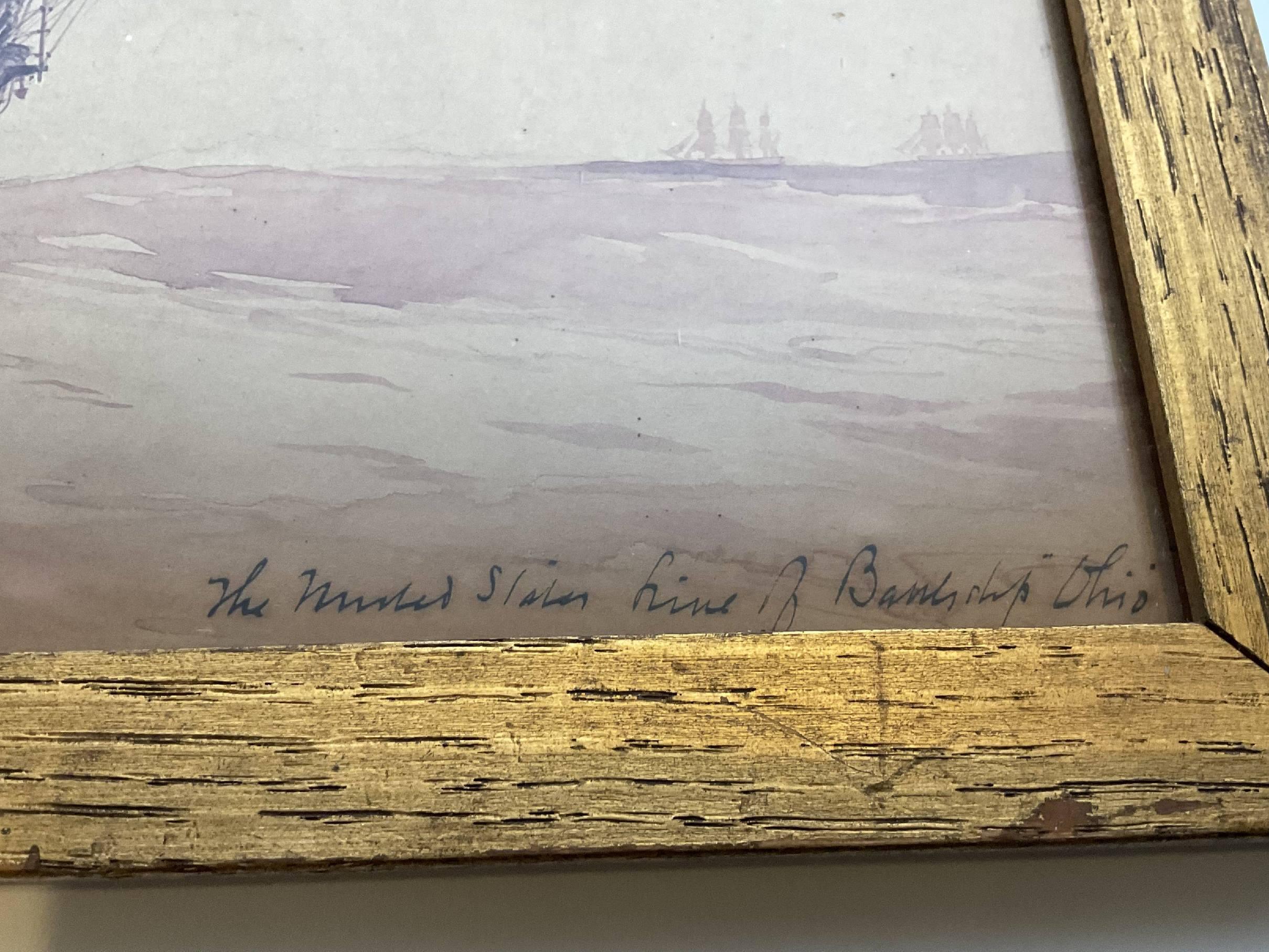 Worden Wood Frigate des Schiffes auf der Linie Ohio aus Holz (Frühes 20. Jahrhundert) im Angebot