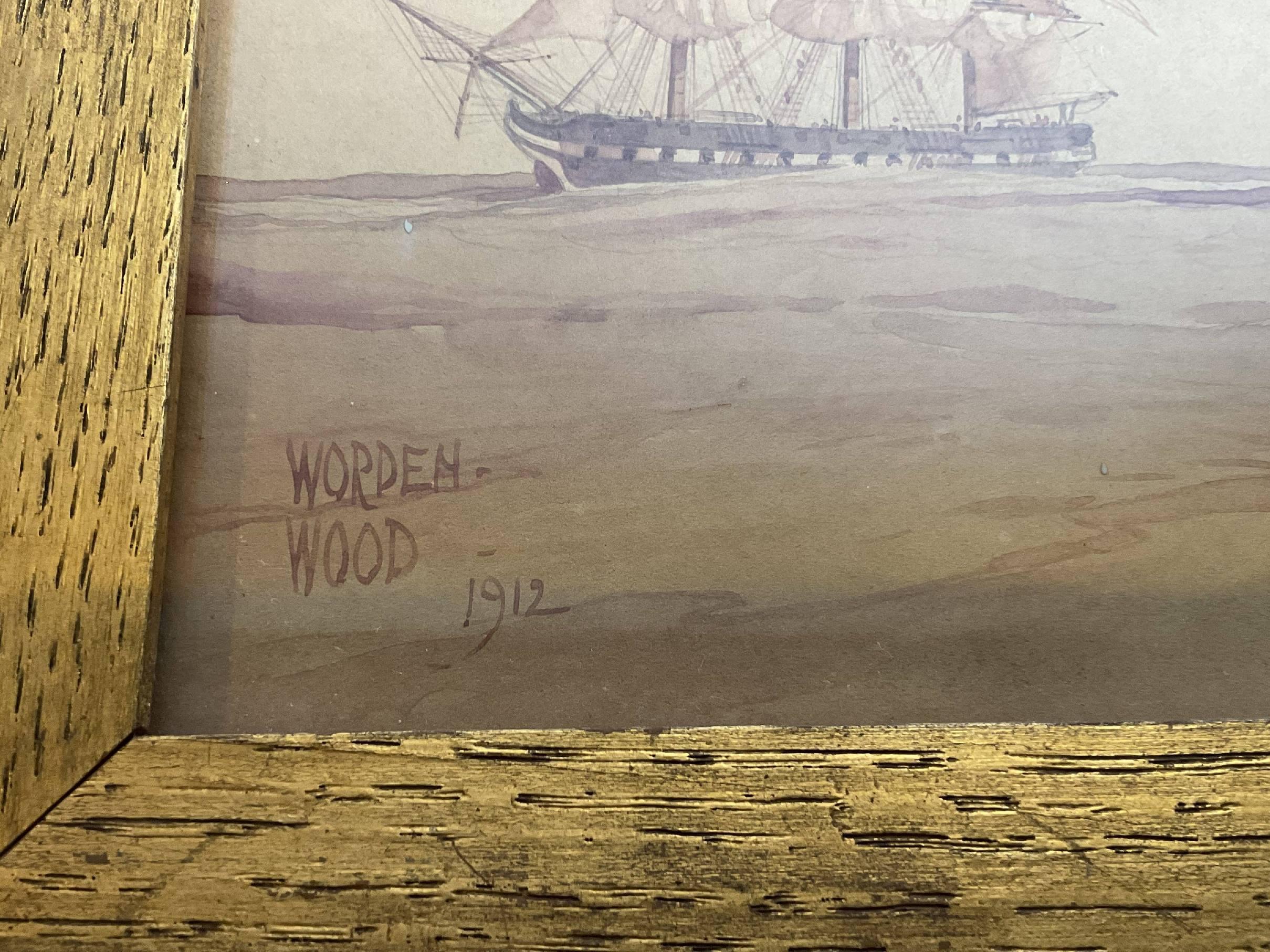 Worden Wood Frigate des Schiffes auf der Linie Ohio aus Holz im Angebot 1