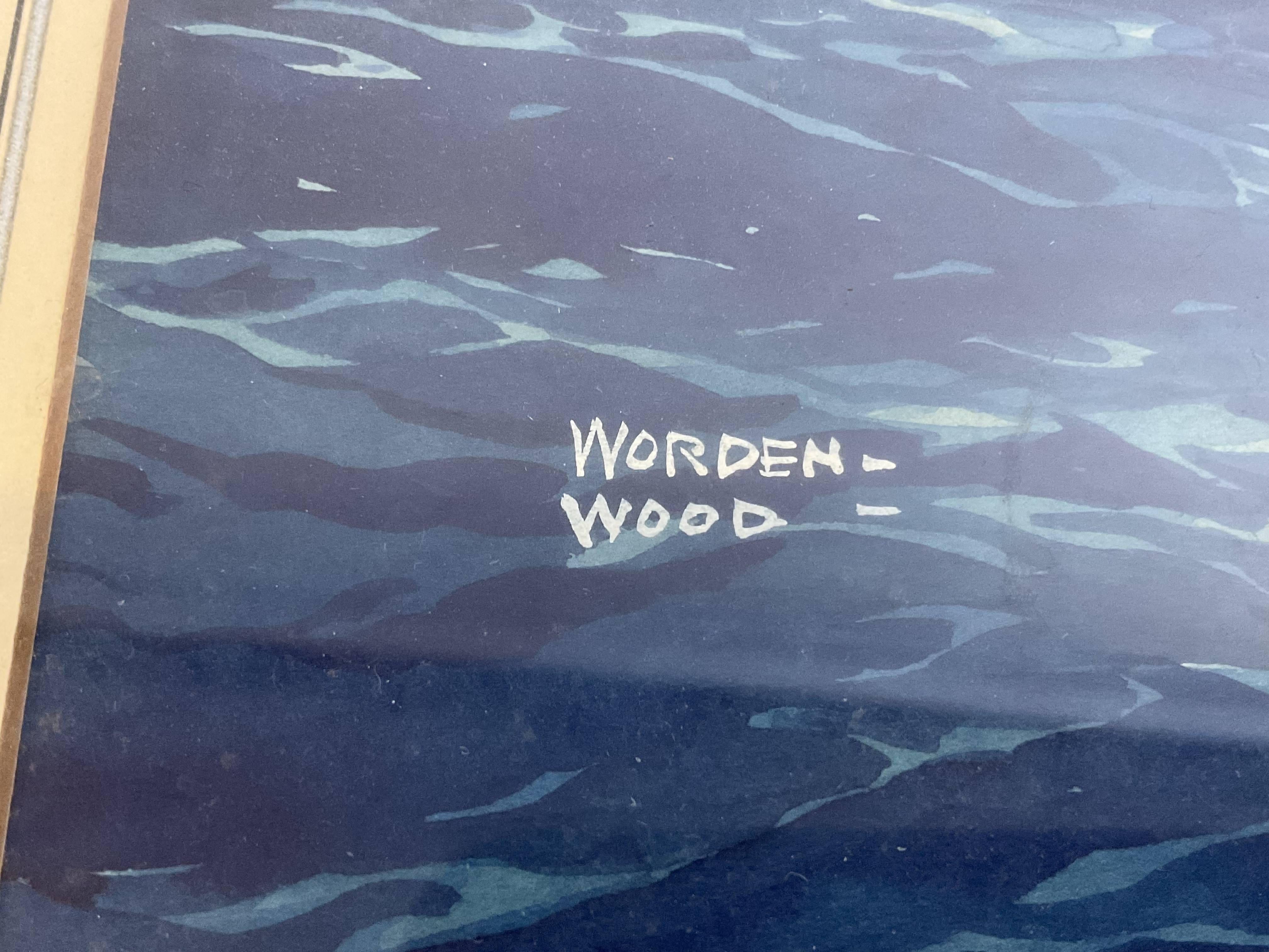 Worden Wood Gouache Of Coast Guard Ship For Sale 8