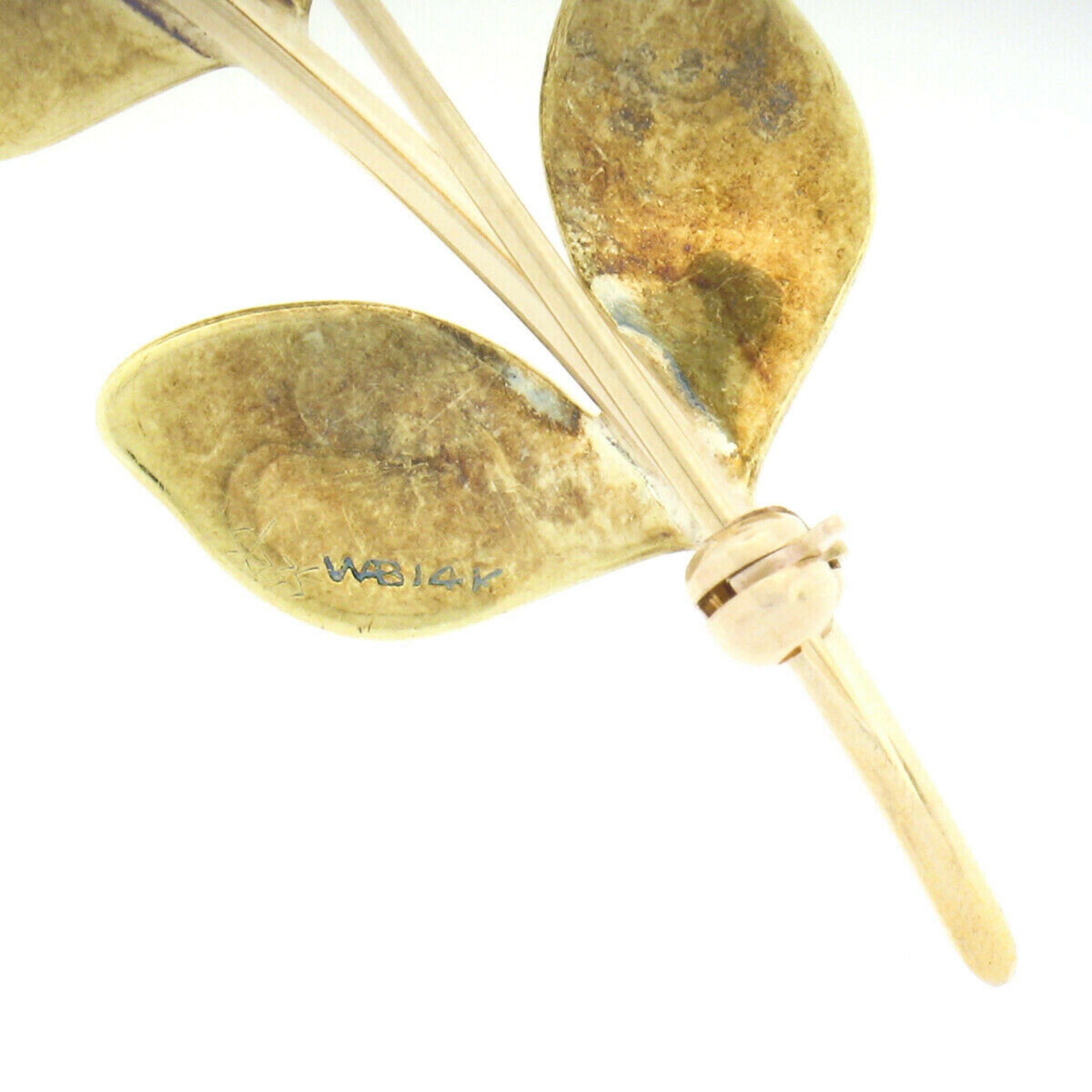 Round Cut Wordley, Allsopp & Bliss 14k Two Tone Gold 10.55ctw Amethyst Flower Brooch Pin For Sale