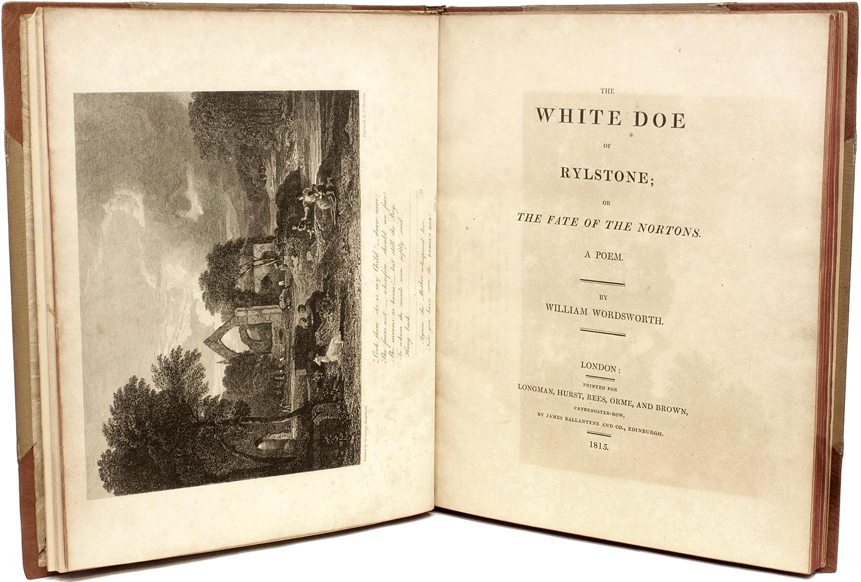 Wordsworth, the White Doe of Rylstone, 1st Edition, Presentation Copy, 1815 In Good Condition For Sale In Hillsborough, NJ