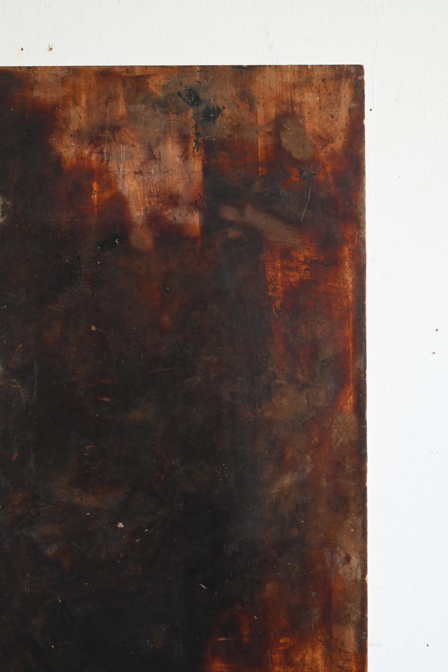 Arbeitstafel, die von einem Lackhandwerker/20. Jahrhundert verwendet wurde/wie ein abstraktes Gemälde (Showa) im Angebot