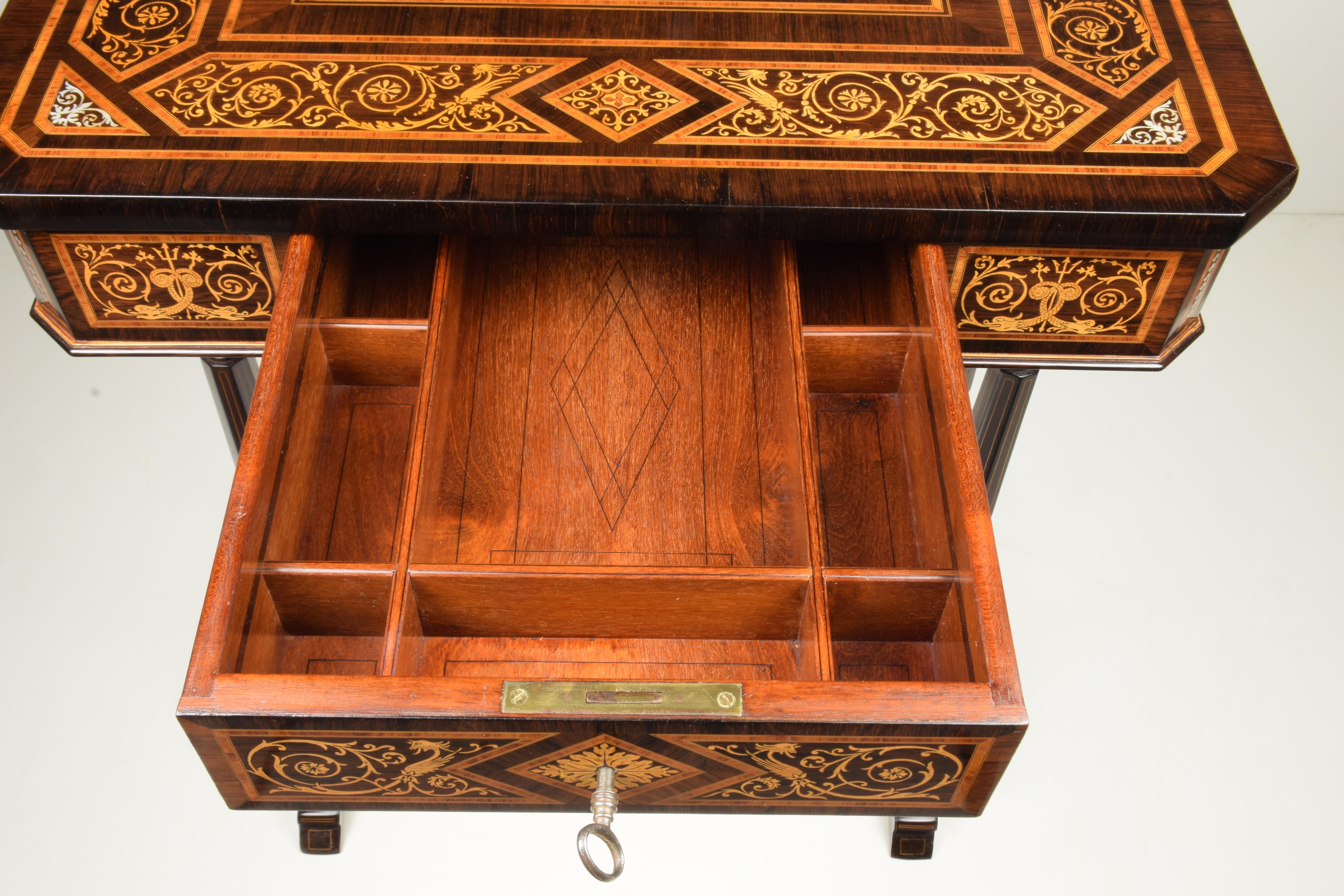 Work Table, Florentine Cabinetry, circa 1850 For Sale 5