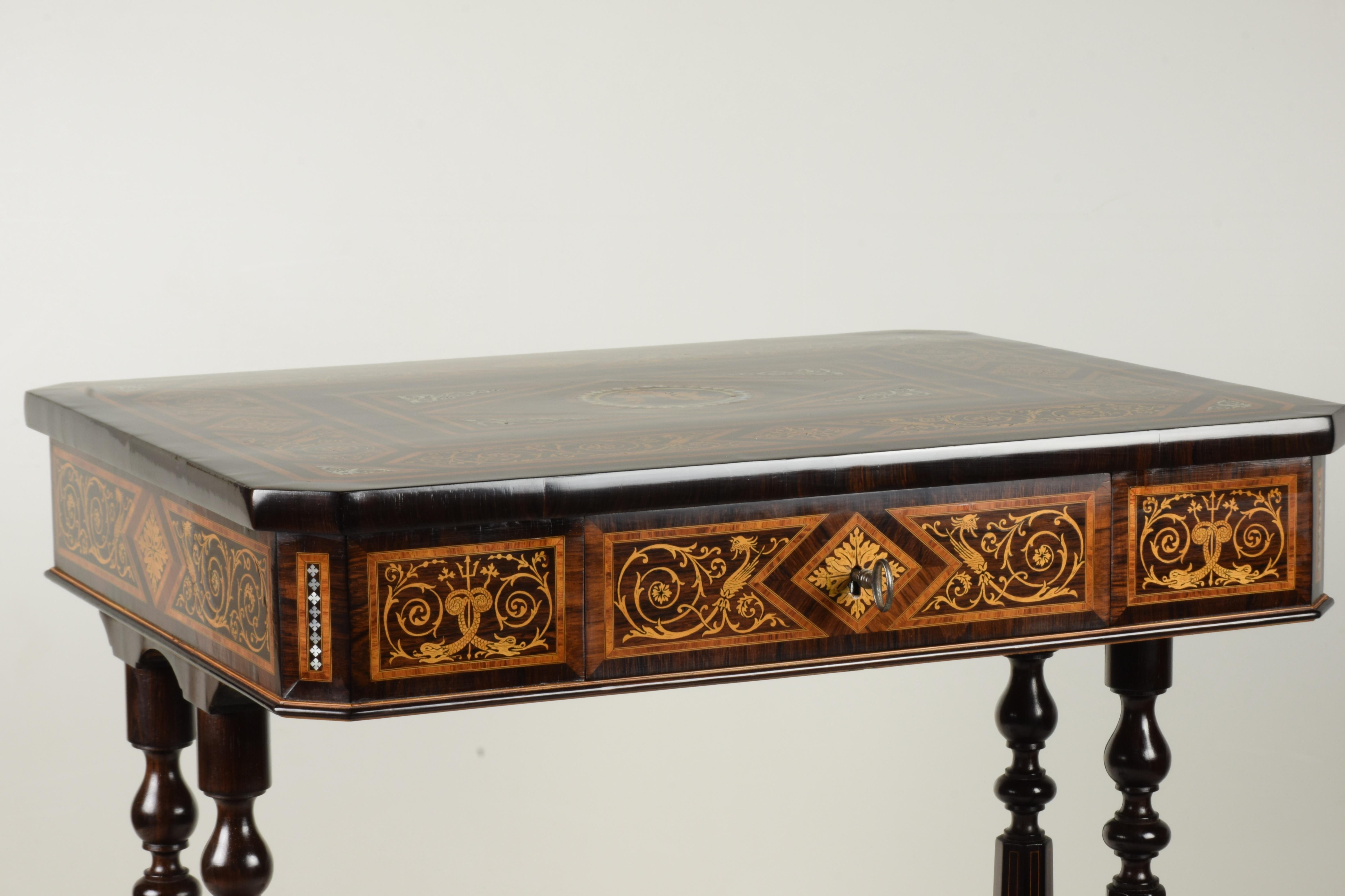 Other Work Table, Florentine Cabinetry, circa 1850 For Sale