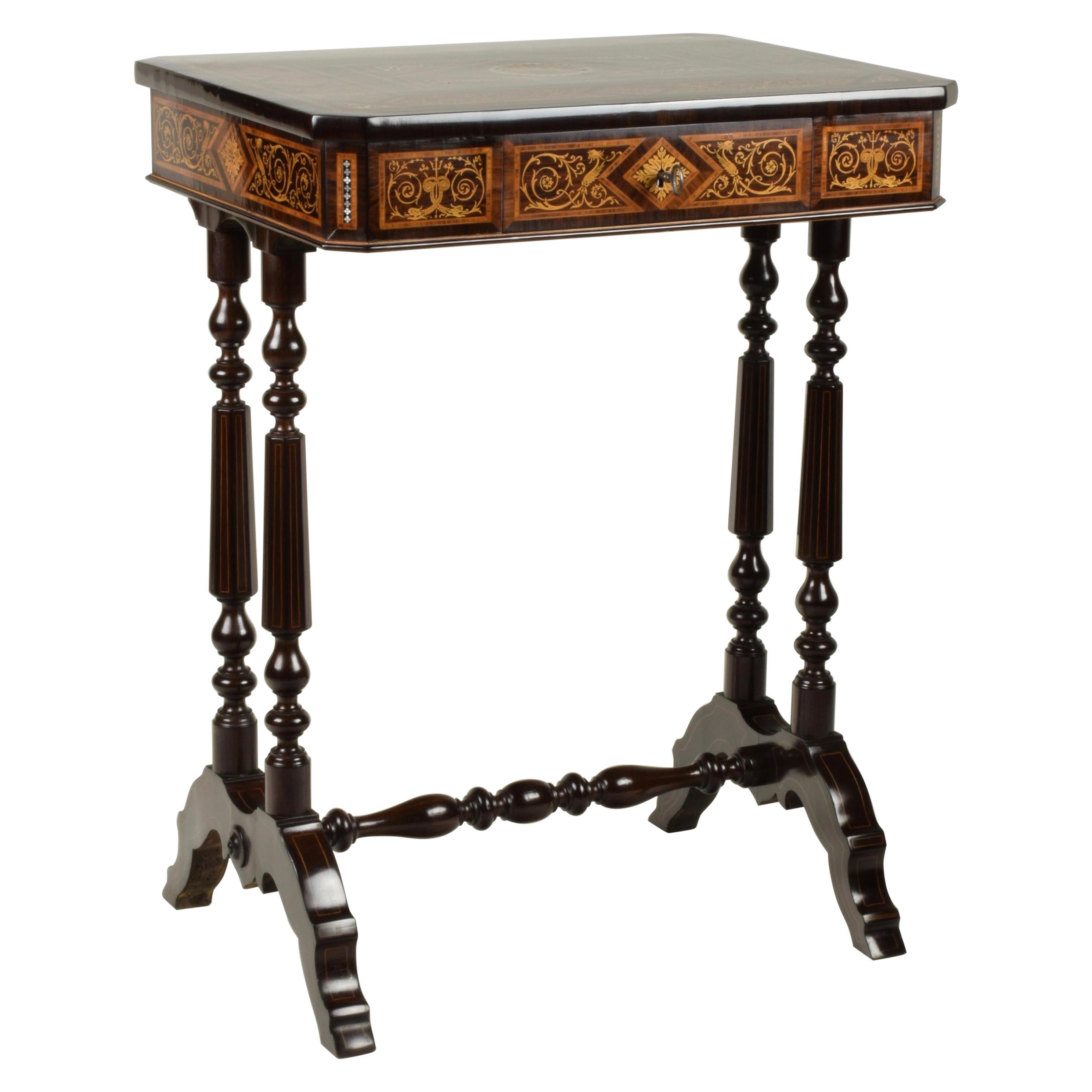 Work Table, Florentine Cabinetry, circa 1850 For Sale